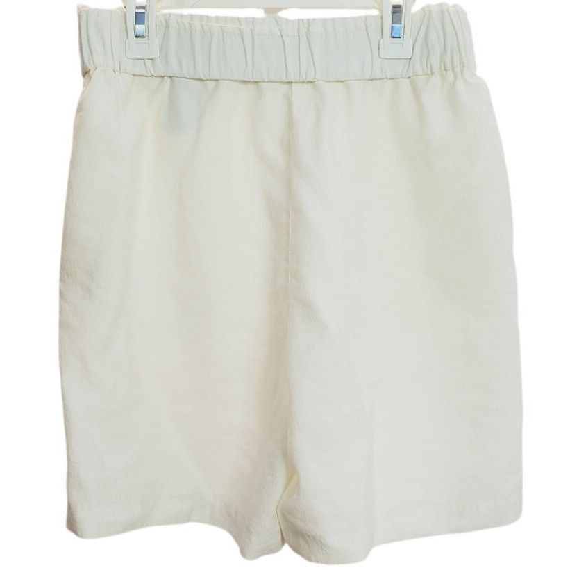 H&M H&M White Lyocell Blend PullOn Shorts Elastic Waist Summer S Size 27" / US 4 / IT 40 - 1 Thumbnail