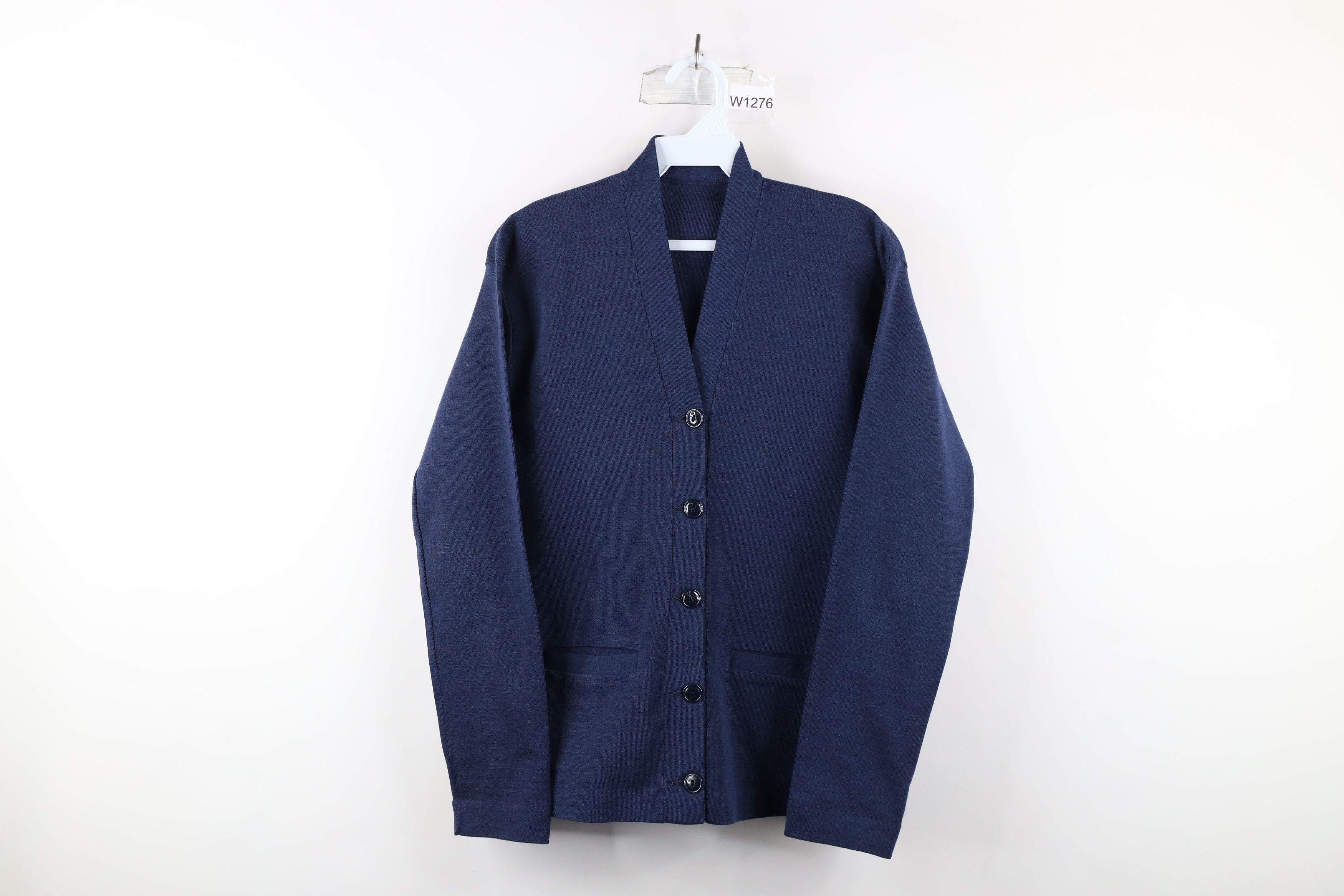 image of Vintage 50S Korean War Military Cardigan Sweater Blue Usa, Women's (Size XS)