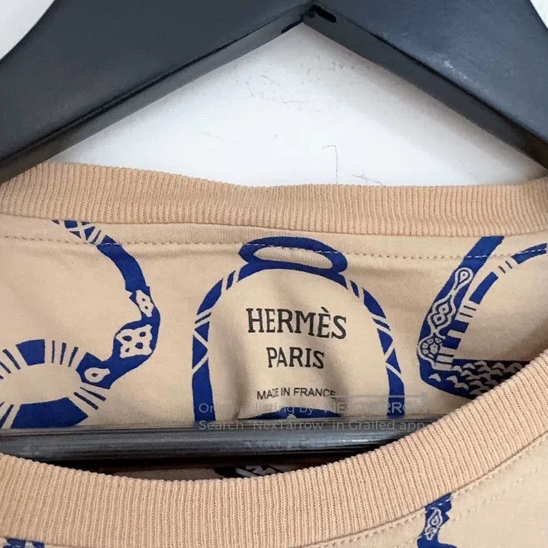 Hermes Hermes Khaki short-sleeved printed T-shirt Size S / US 4 / IT 40 - 4 Thumbnail