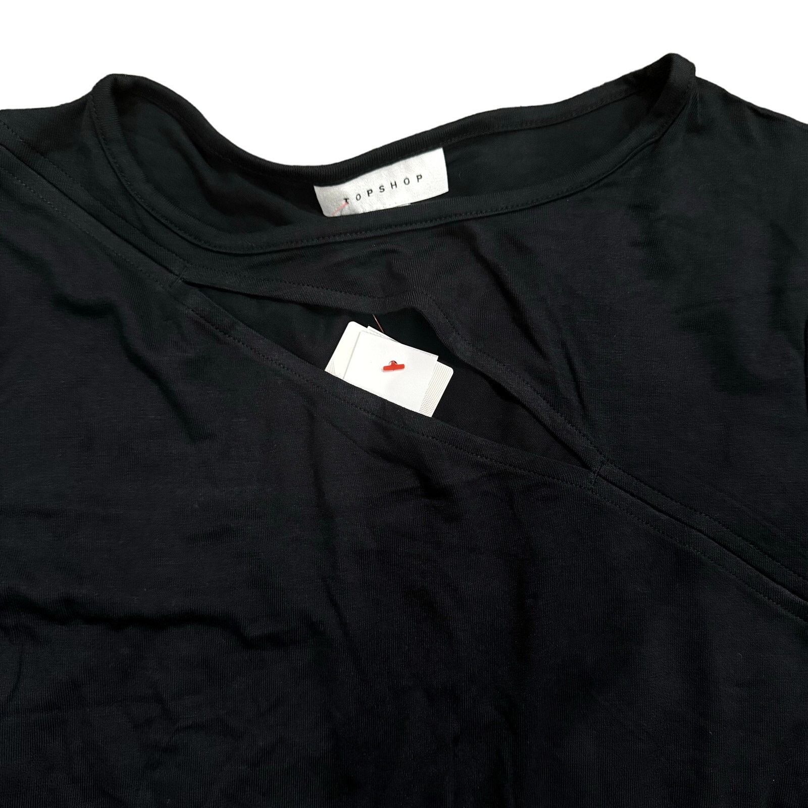 Topshop Topshop Cut-Out Long Sleeve Bodysuit in Black, Size 12/L Size XL / US 12-14 / IT 48-50 - 2 Thumbnail