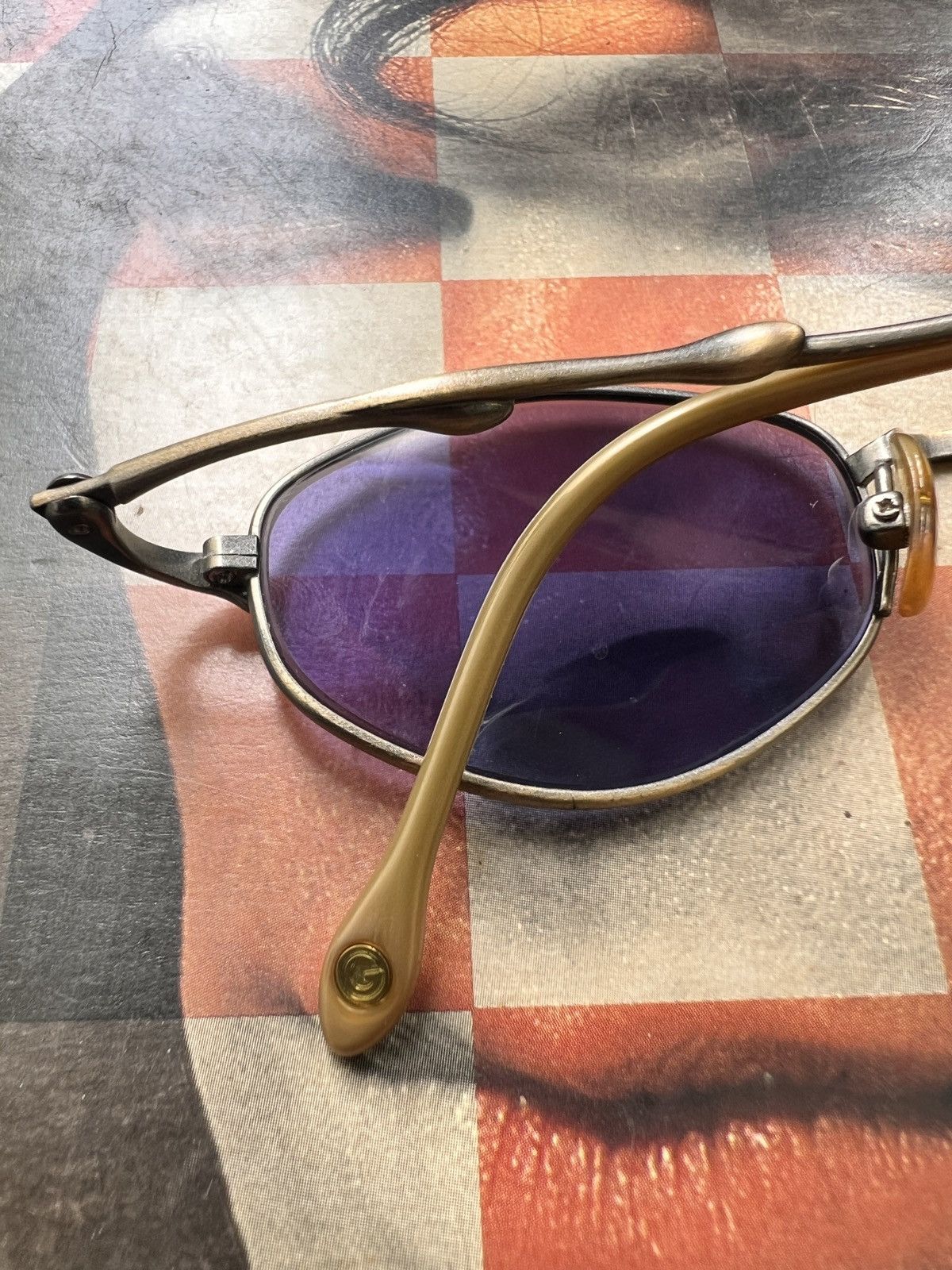 Jean Paul Gaultier 90s Jean Paul Gaultier Purple Lens Sunglasses Size ONE SIZE - 4 Thumbnail