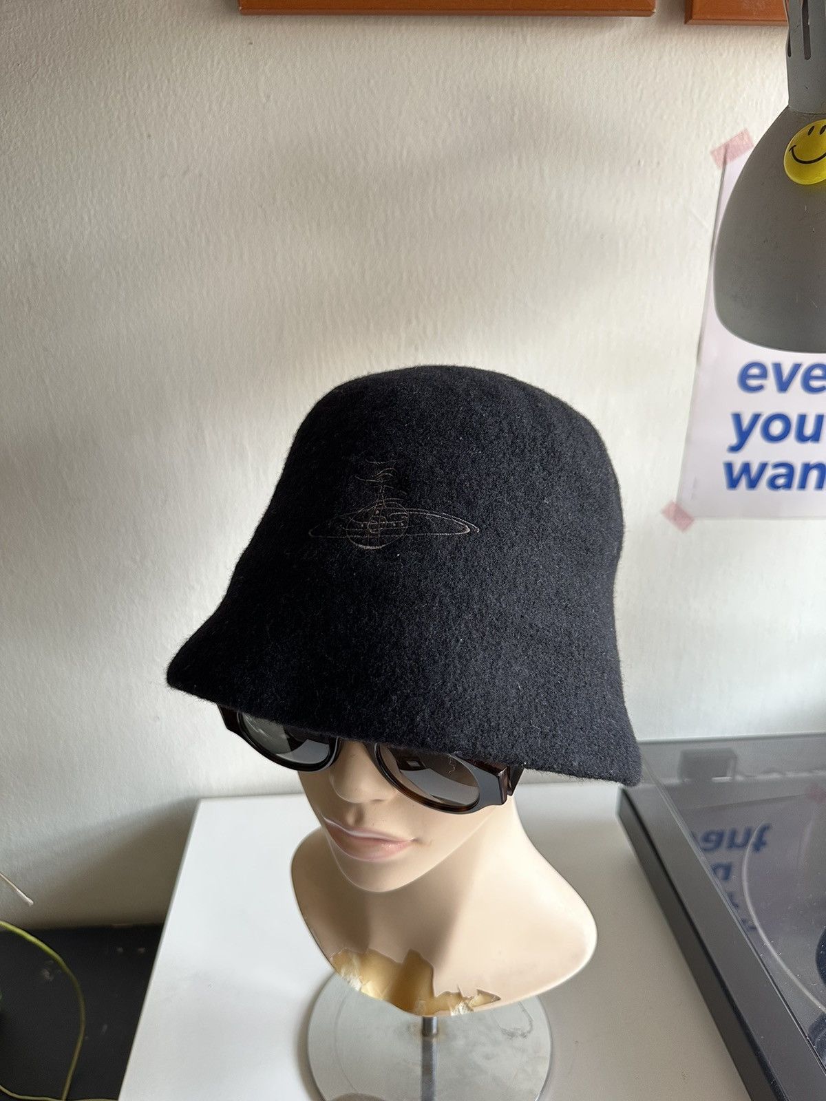 Vivienne Westwood 1990s Vivienne Westwood Orb Logo Wool Bucket Hat Size ONE SIZE - 2 Thumbnail