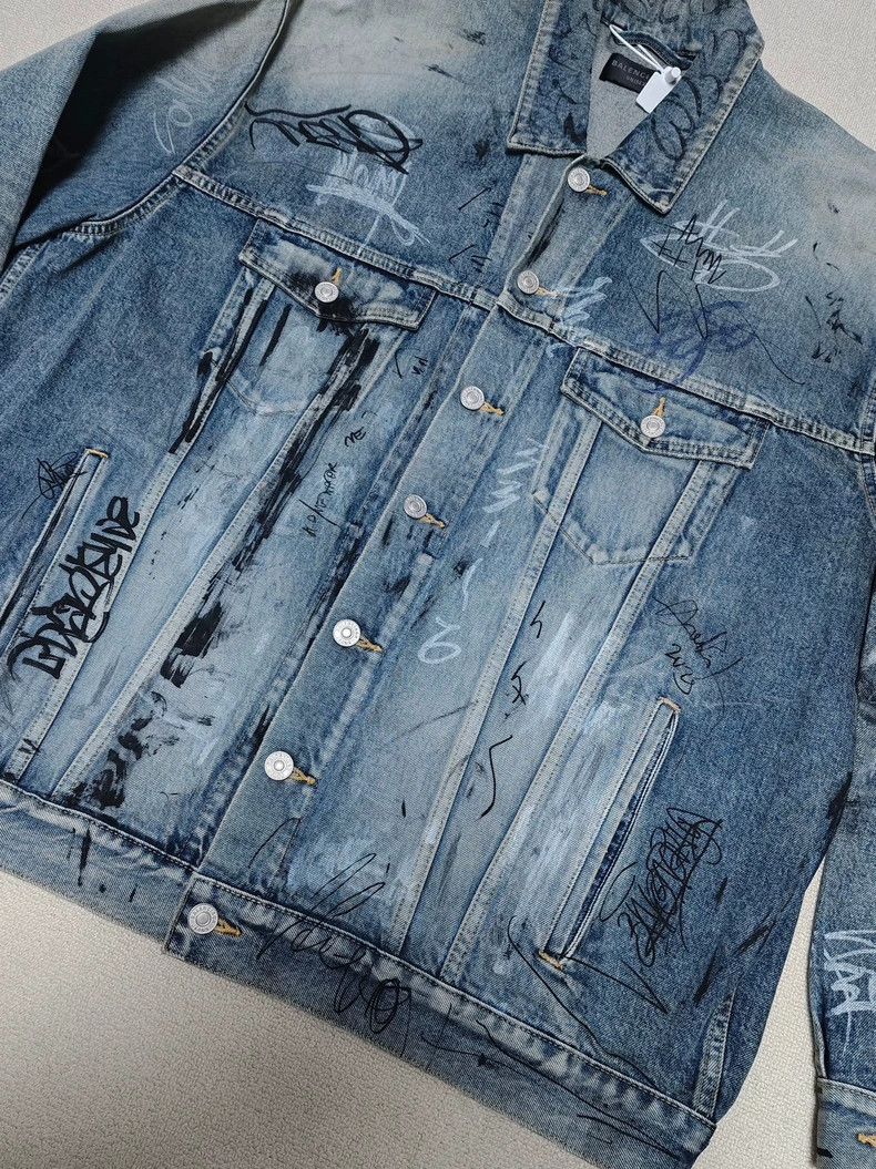 Balenciaga Balenciaga 23 FW graffiti hand painted vandalism old denim Size US S / EU 44-46 / 1 - 3 Thumbnail