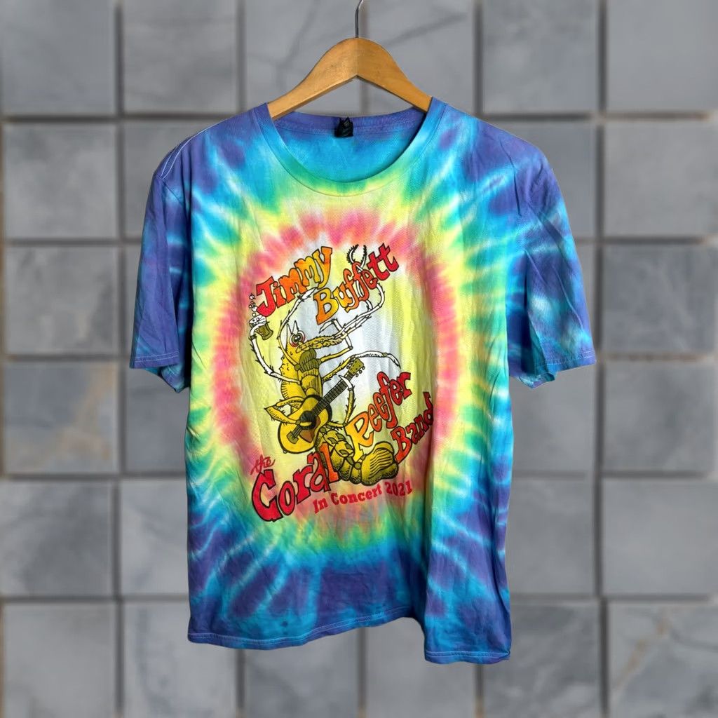 Anvil Jimmy Buffet T Shirt L Short Sleeve Tye Dye Cotton 2021 Tour Tee 5848 Size US L / EU 52-54 / 3 - 1 Thumbnail
