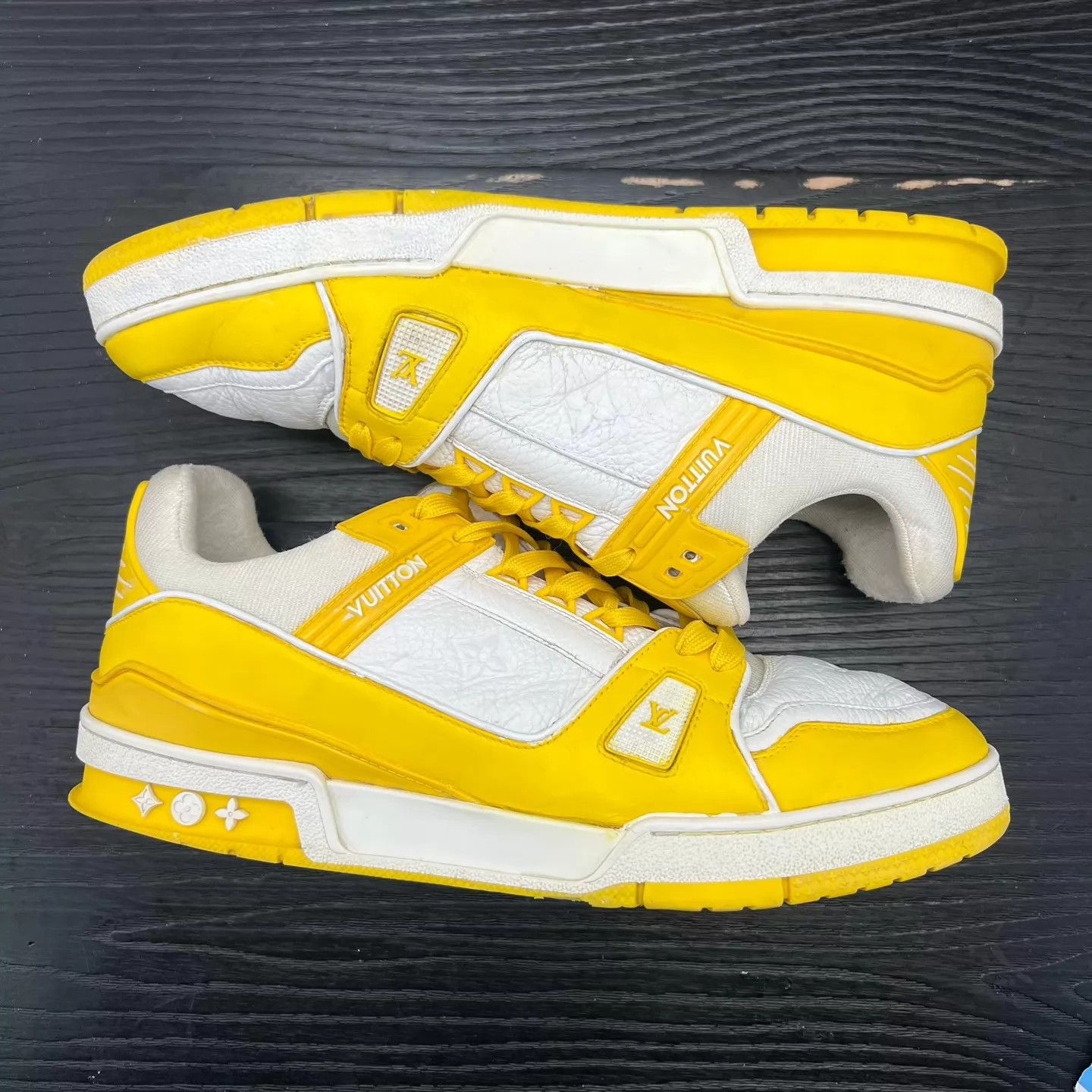 Louis Vuitton LV Trainer White Yellow 44 Size US 11 / EU 44 - 3 Thumbnail