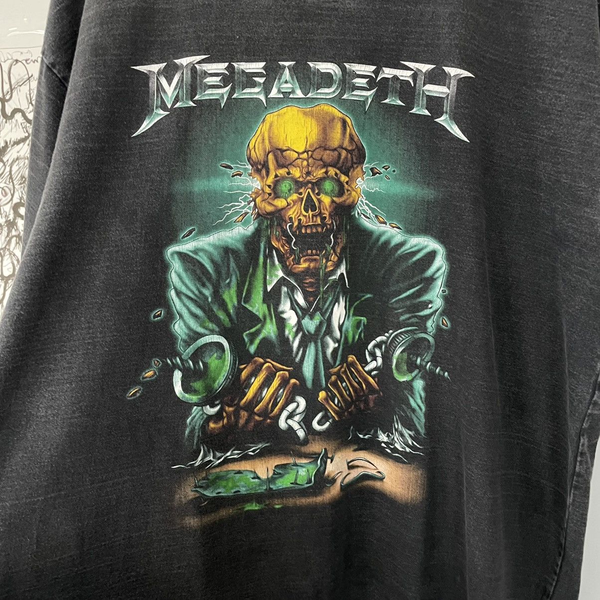 Band Tees × Megadeth × Vintage Vintage Y2K Megadeth Vic Rattleheaded Band Tee Size US XXL / EU 58 / 5 - 6 Thumbnail
