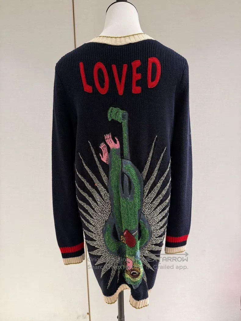 Gucci Gucci Gold thread pearl rhinestone heavy industry knitted Size S / US 4 / IT 40 - 2 Thumbnail