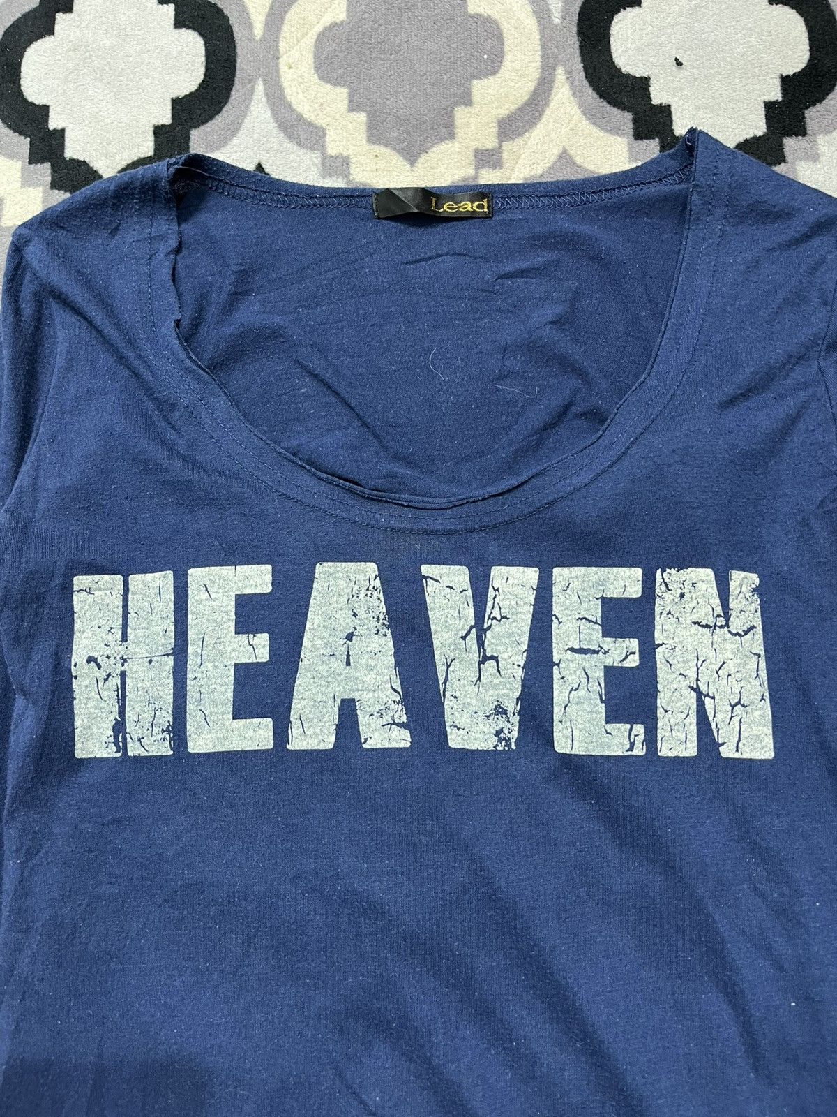 Le Grande Bleu (L.G.B.) Lead distressed skull poem tshirt Size US M / EU 48-50 / 2 - 3 Thumbnail