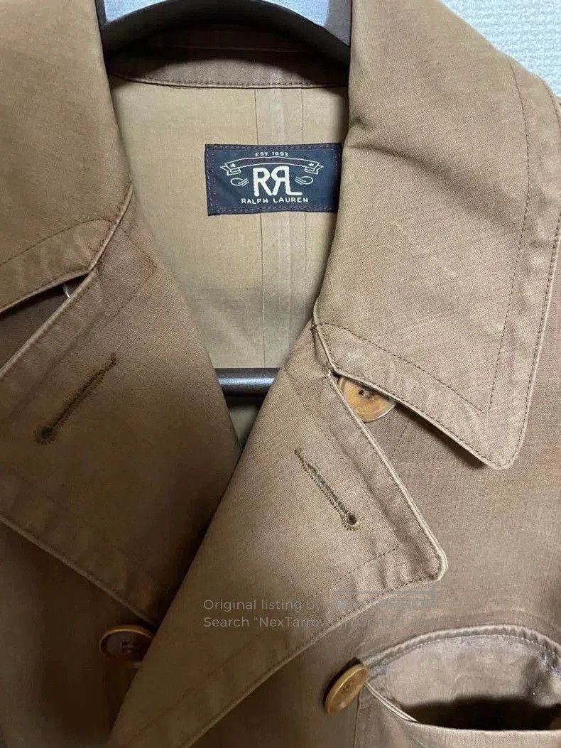 RRL Ralph Lauren RRL Vintage Brown Double-Breasted Trench Jacket. Size US M / EU 48-50 / 2 - 8 Thumbnail