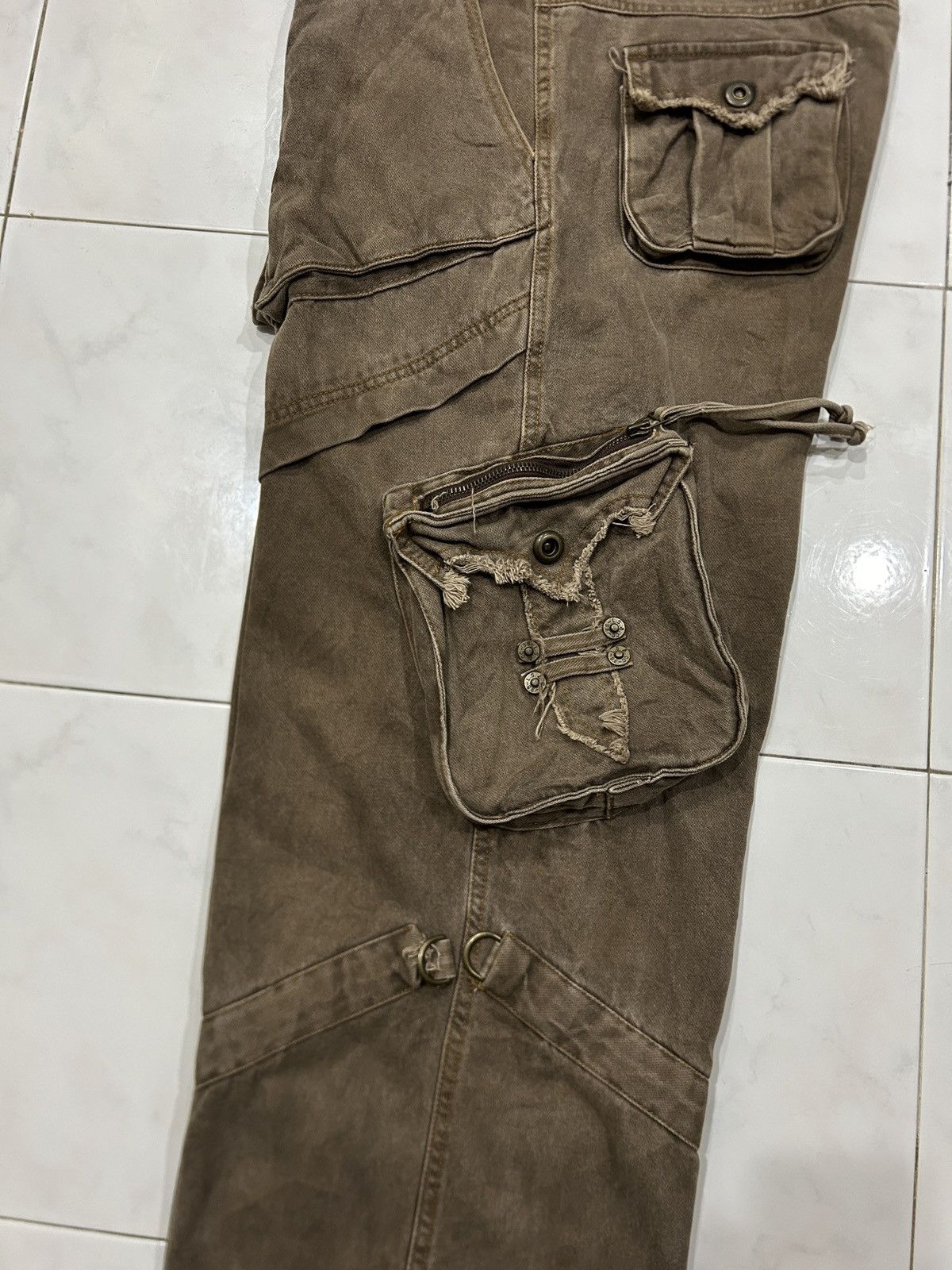 Japanese Brand Y2K Baggy Cargo KaKamer-ri Loose Style Size US 35 - 9 Thumbnail