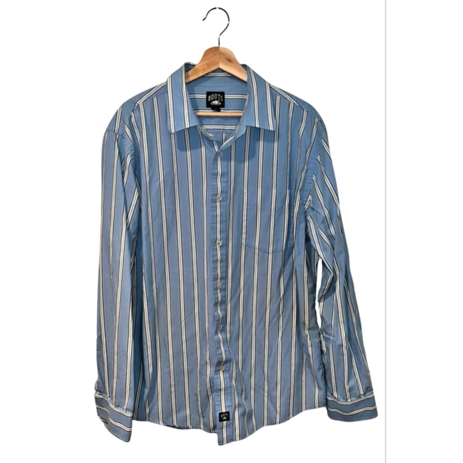 Roots Roots Multi Colored Striped Button Up Shirt Mens Sz. XL Size US XL / EU 56 / 4 - 7 Thumbnail