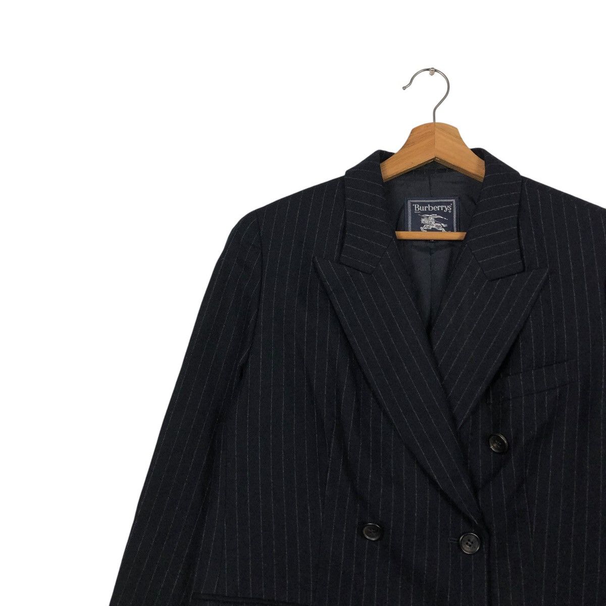 Burberry 🔥VINTAGE BURBERRYS COATS STRIPED DESIGN DOUBLE BREAST Size US M / EU 48-50 / 2 - 9 Thumbnail