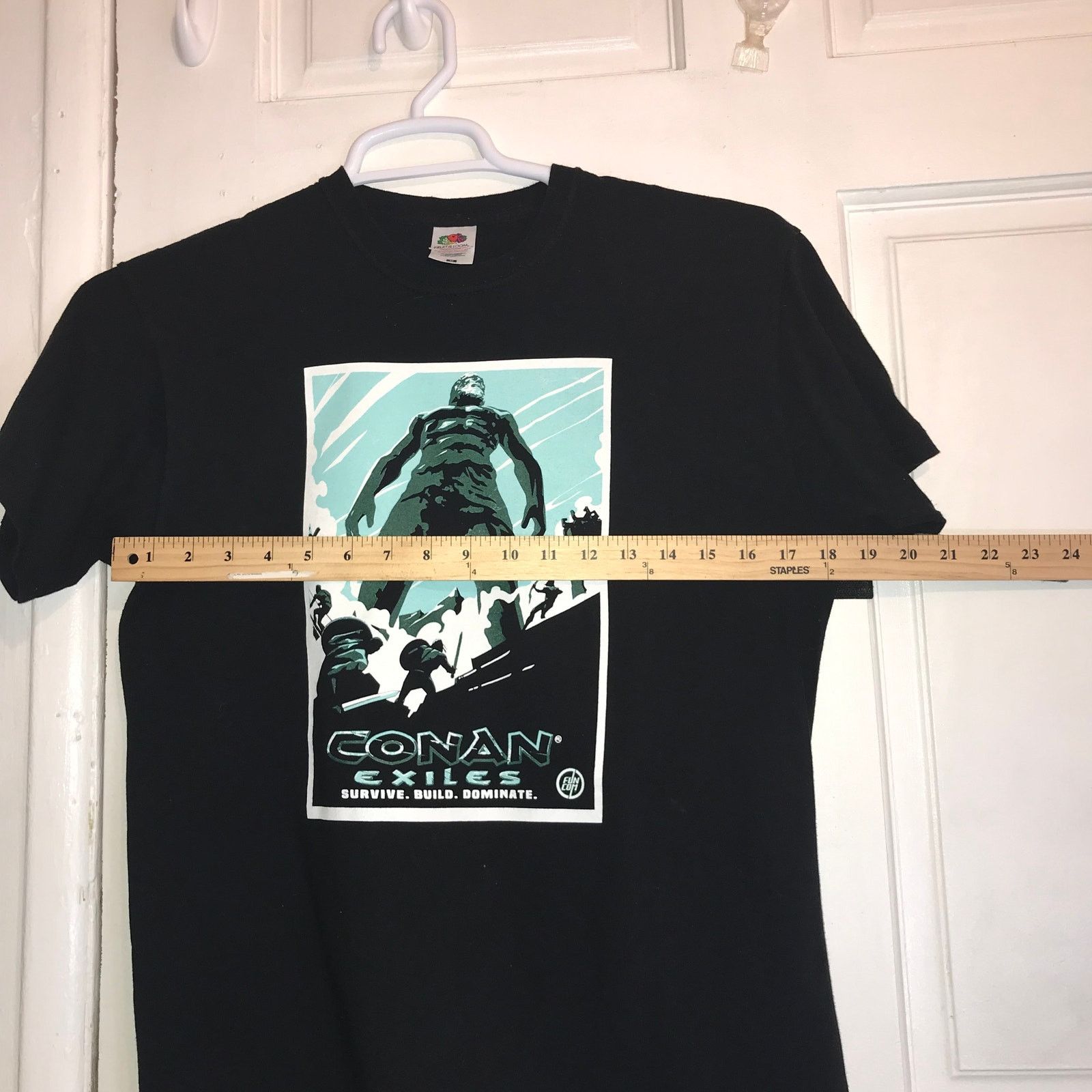 Fruit Of The Loom Conan Exiles T-Shirt Men’s M Short Sleeve Black Size US M / EU 48-50 / 2 - 7 Thumbnail