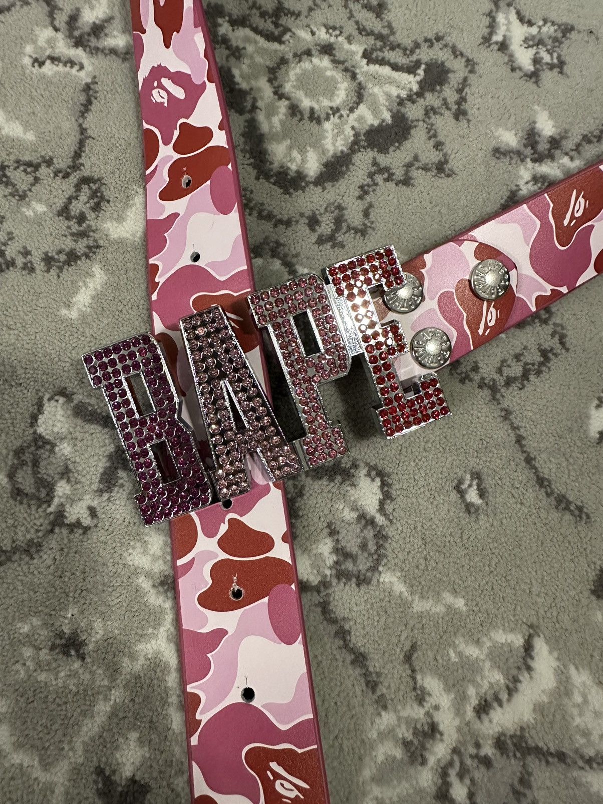 Bape ABC Camo Leather Belt Size 34 - 2 Thumbnail