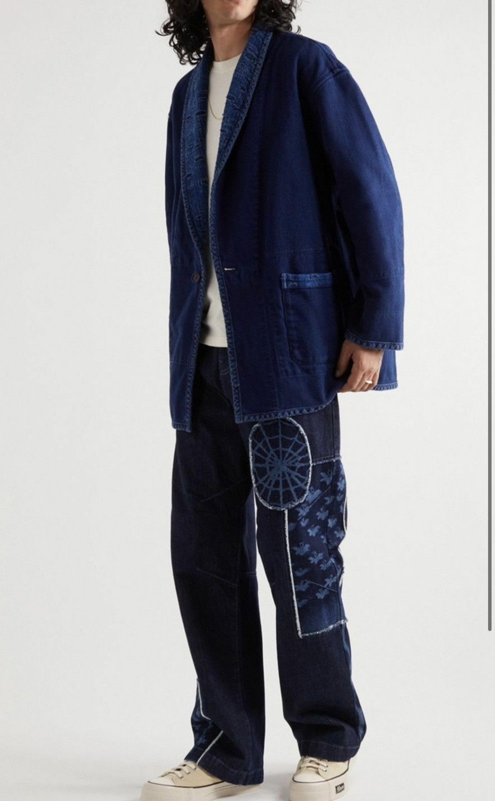 Blue Blue Japan Honai Sashiko Nenrin Reversible Jacket Size US L / EU 52-54 / 3 - 17 Thumbnail