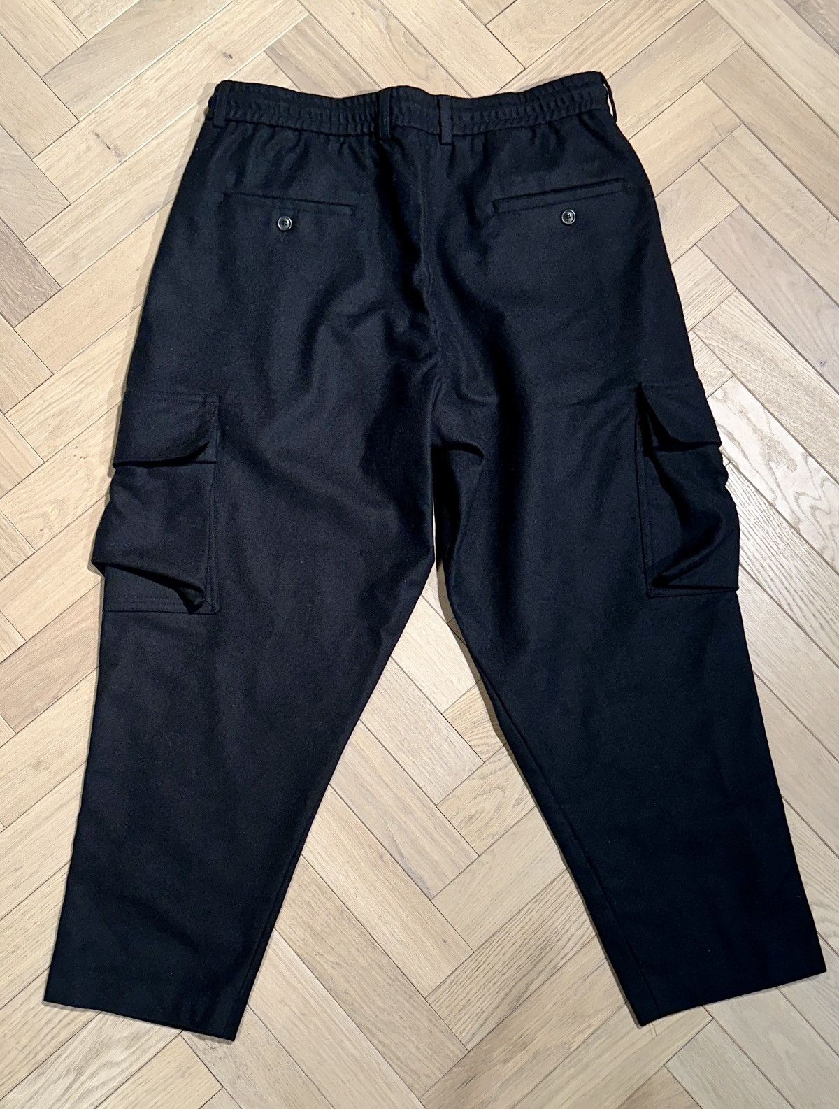 Lownn Lownn Black Wool Cargo Pants Size US 34 / EU 50 - 2 Thumbnail