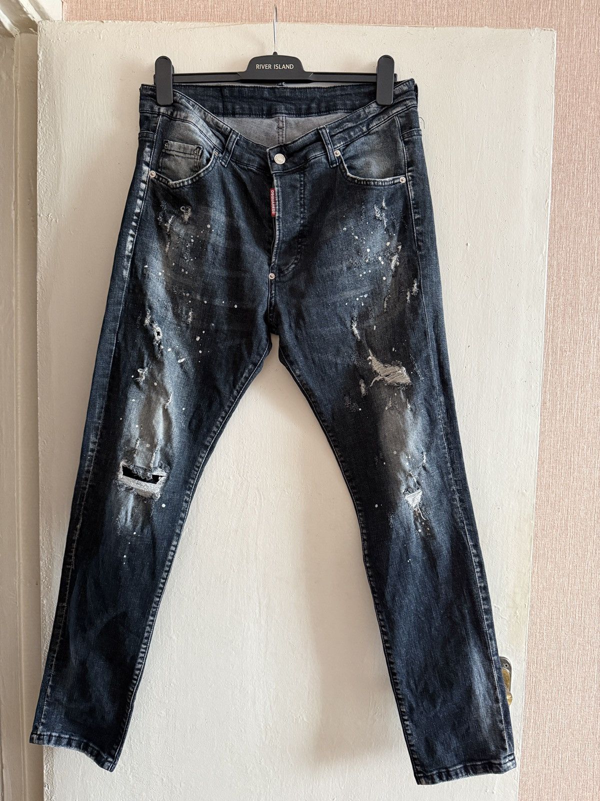 Dsquared2 Vintage Dsquared2 Jean Distressed Paint Splatter Denim Jeans Size US 32 / EU 48 - 3 Thumbnail