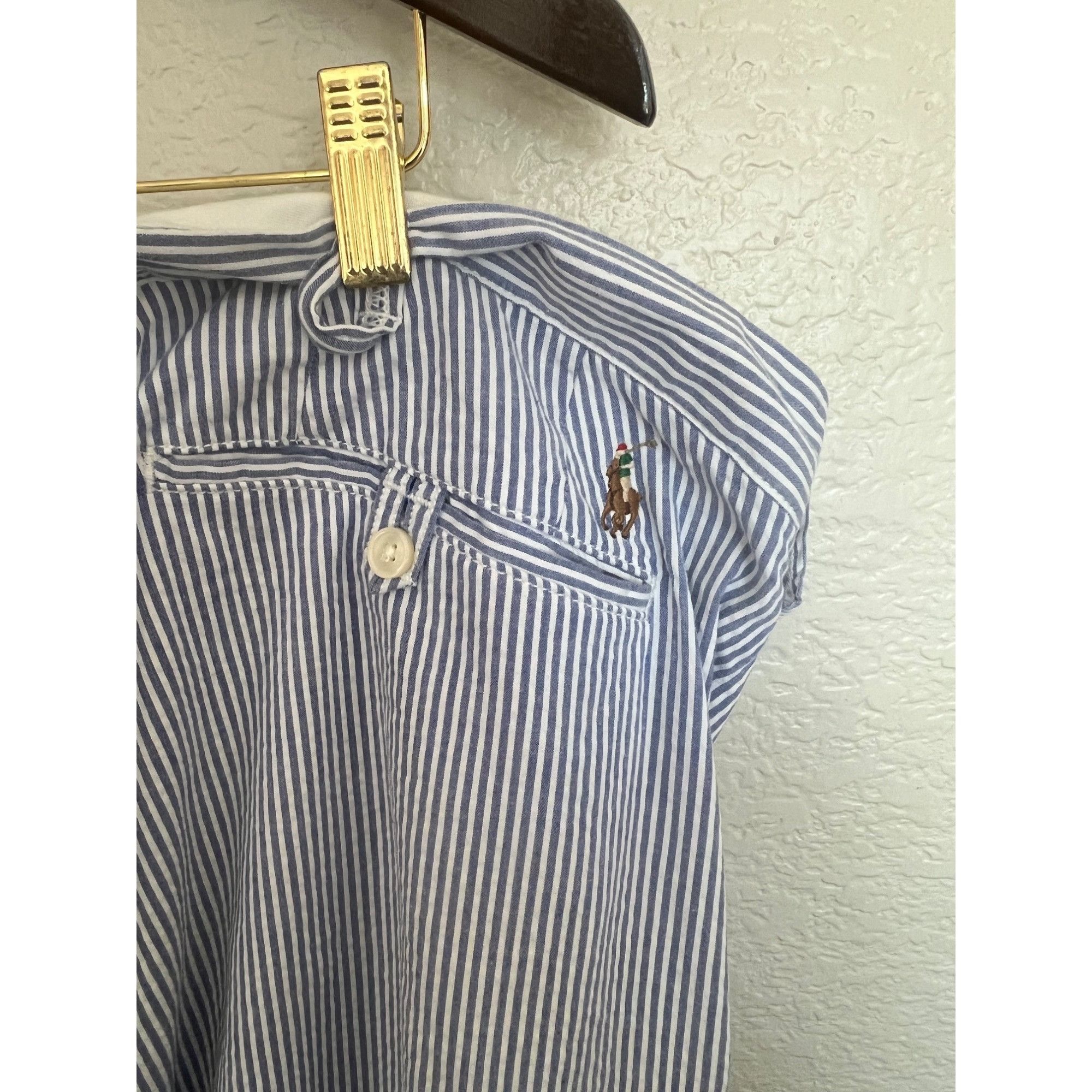 Polo Ralph Lauren Polo Ralph Lauren Seersucker Mens Shorts - Size 44B Size US 44 / EU 60 - 3 Thumbnail