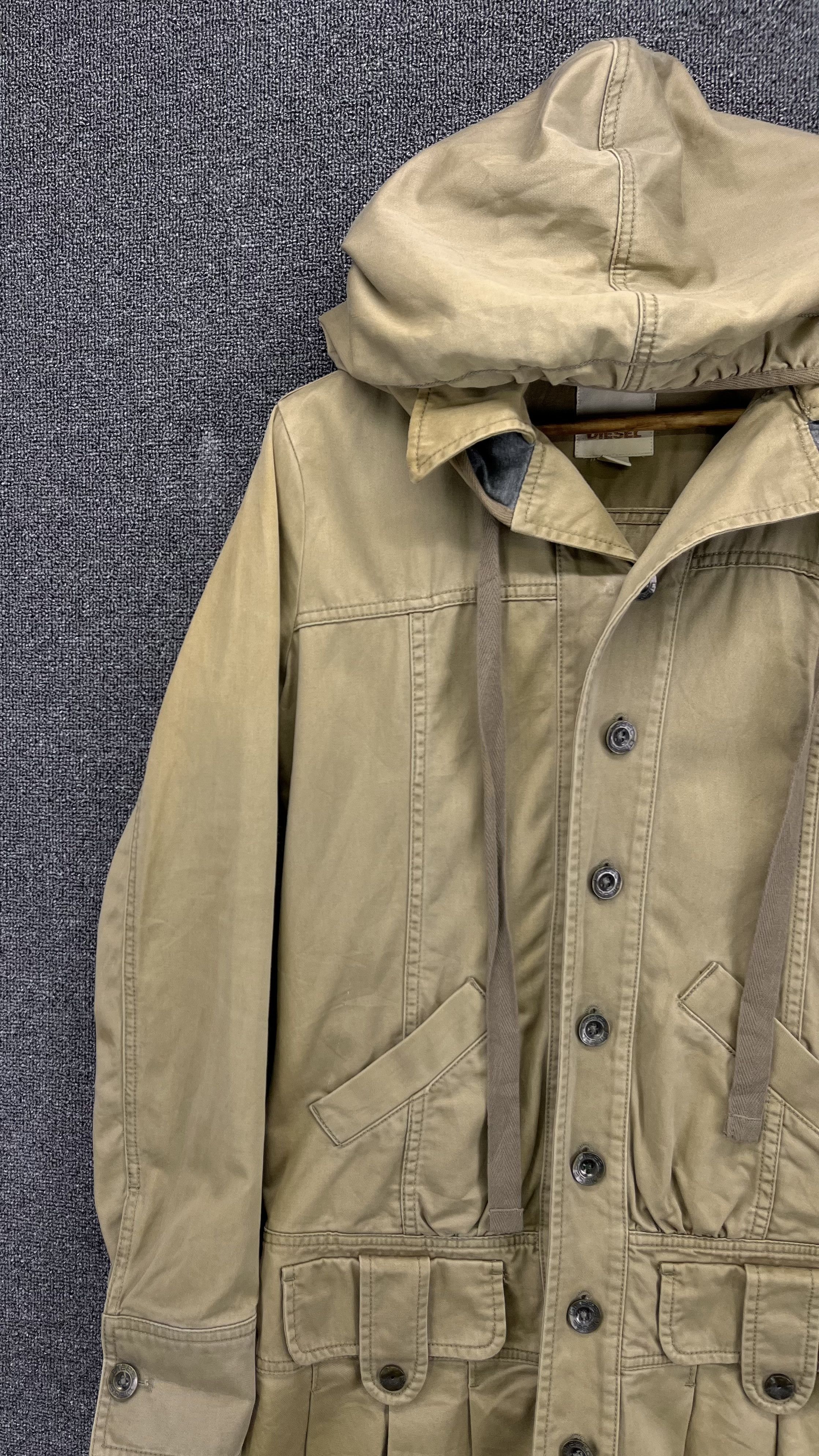 Diesel Vintage Diesel Hoodie Rare Punk Style Long Jacket Size M / US 6-8 / IT 42-44 - 3 Thumbnail