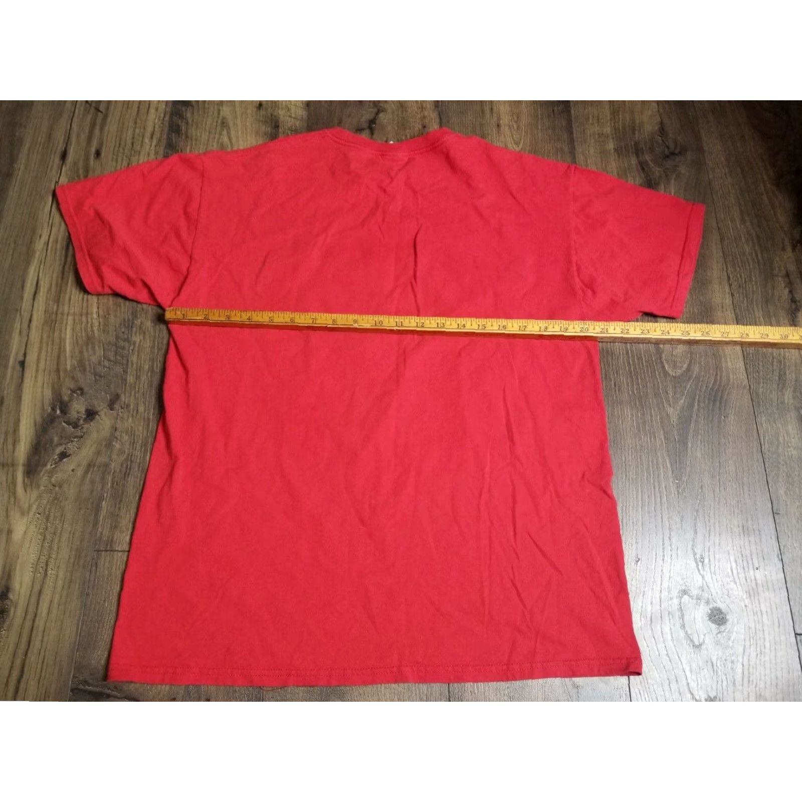 Fruit Of The Loom Fruit of the Loom T-Shirt Mens L Red Graphic American Power Classic Cars Hot Rod Flag Size US L / EU 52-54 / 3 - 2 Thumbnail