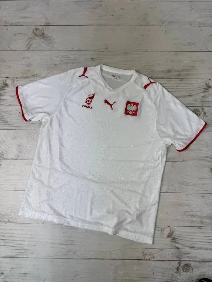 Puma Puma Poland 2008 2009 Home Football Shirt Soccer Jersey Size US XL / EU 56 / 4 - 1 Thumbnail