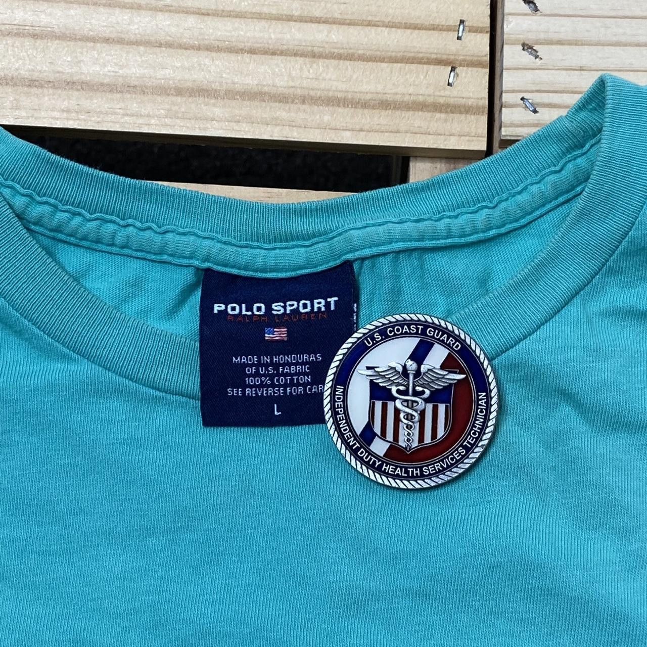Polo Ralph Lauren Vintage Polo Sport Ralph Lauren Green Fishing Tee Size Large Size US L / EU 52-54 / 3 - 4 Thumbnail