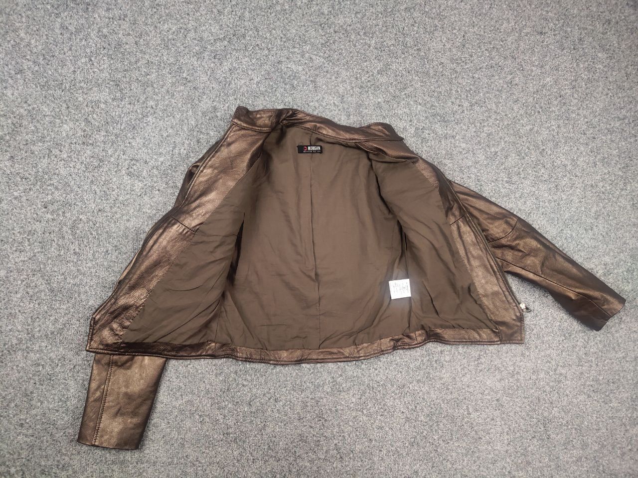 Morgan De Toi Vintage Morgan De Toi Y2K Leather Moto Biker Bronze Jacket Size S / US 4 / IT 40 - 10 Thumbnail