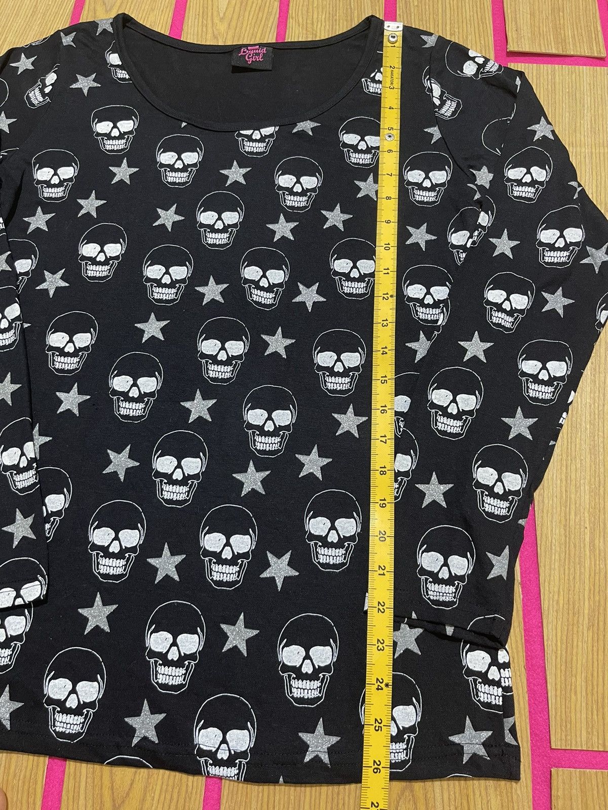 If Six Was Nine Y2K LIQUID GIRL long sleeve tshirt skull pull print style Size US M / EU 48-50 / 2 - 7 Thumbnail