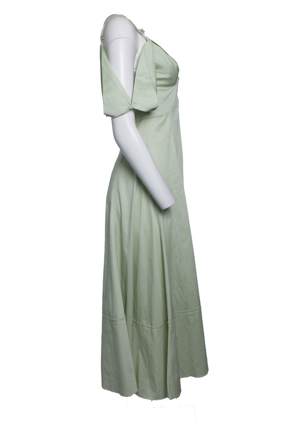 Cult Gaia, green Dina off shoulder midi dress