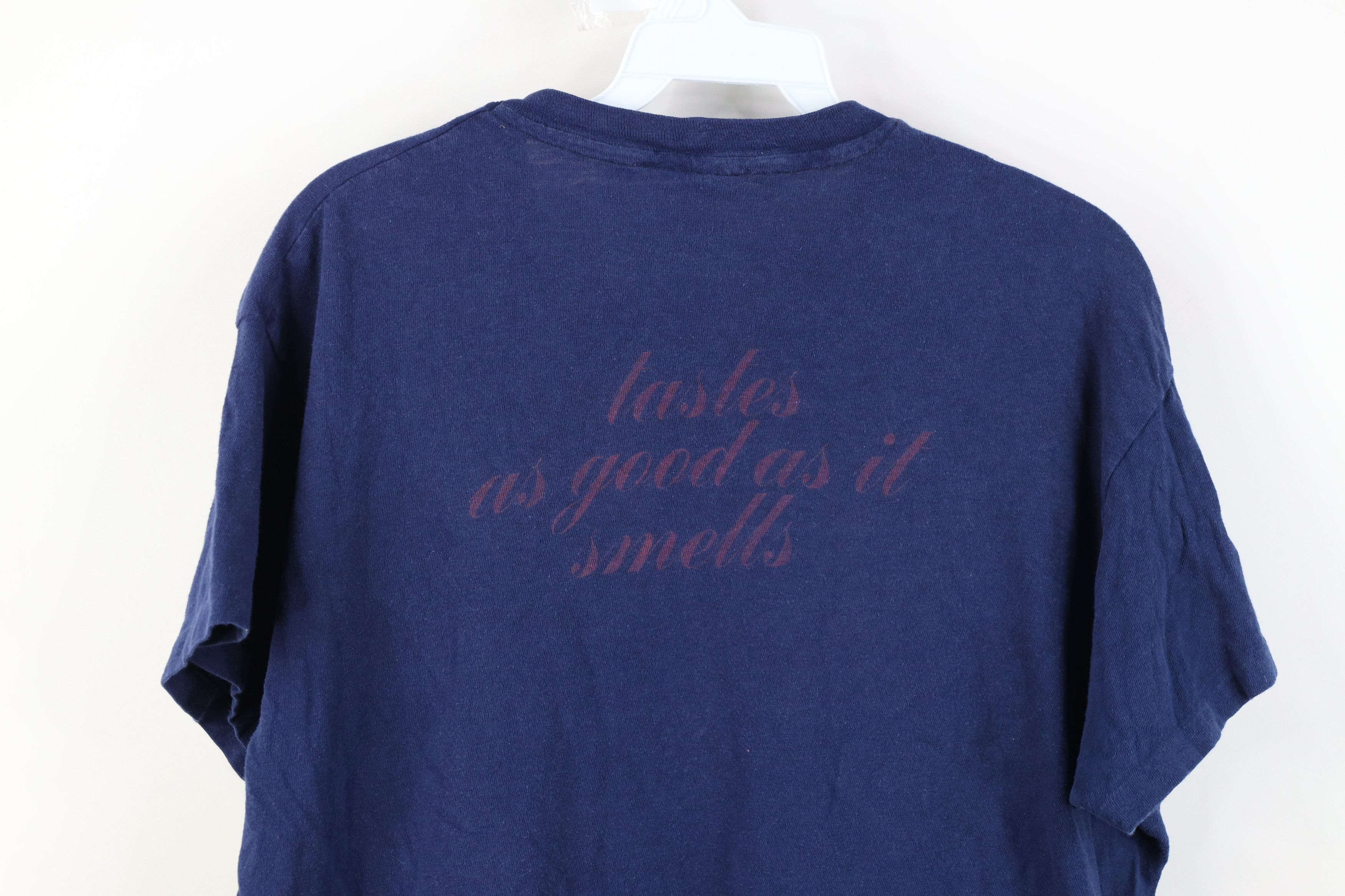 Vintage Vintage 80s Walter Raleigh Aromatic Tobacco T-Shirt Blue USA Size US XL / EU 56 / 4 - 14 Thumbnail