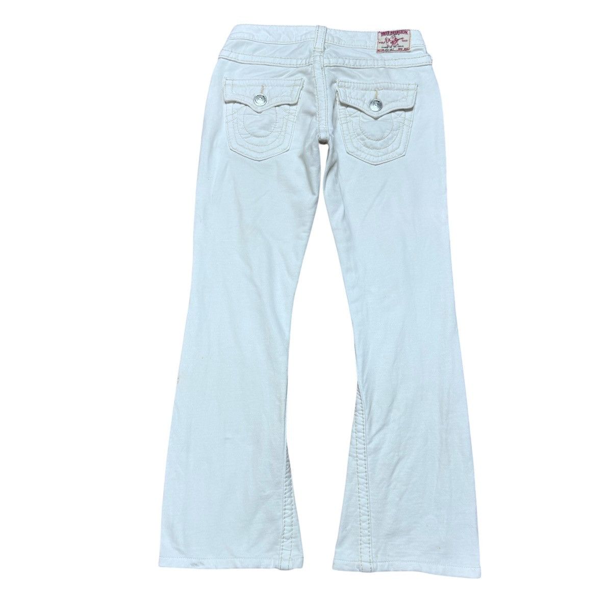 True Religion True Religion Joey Big T Sweat Flare Jeans White Size 27" / US 4 / IT 40 - 2 Thumbnail