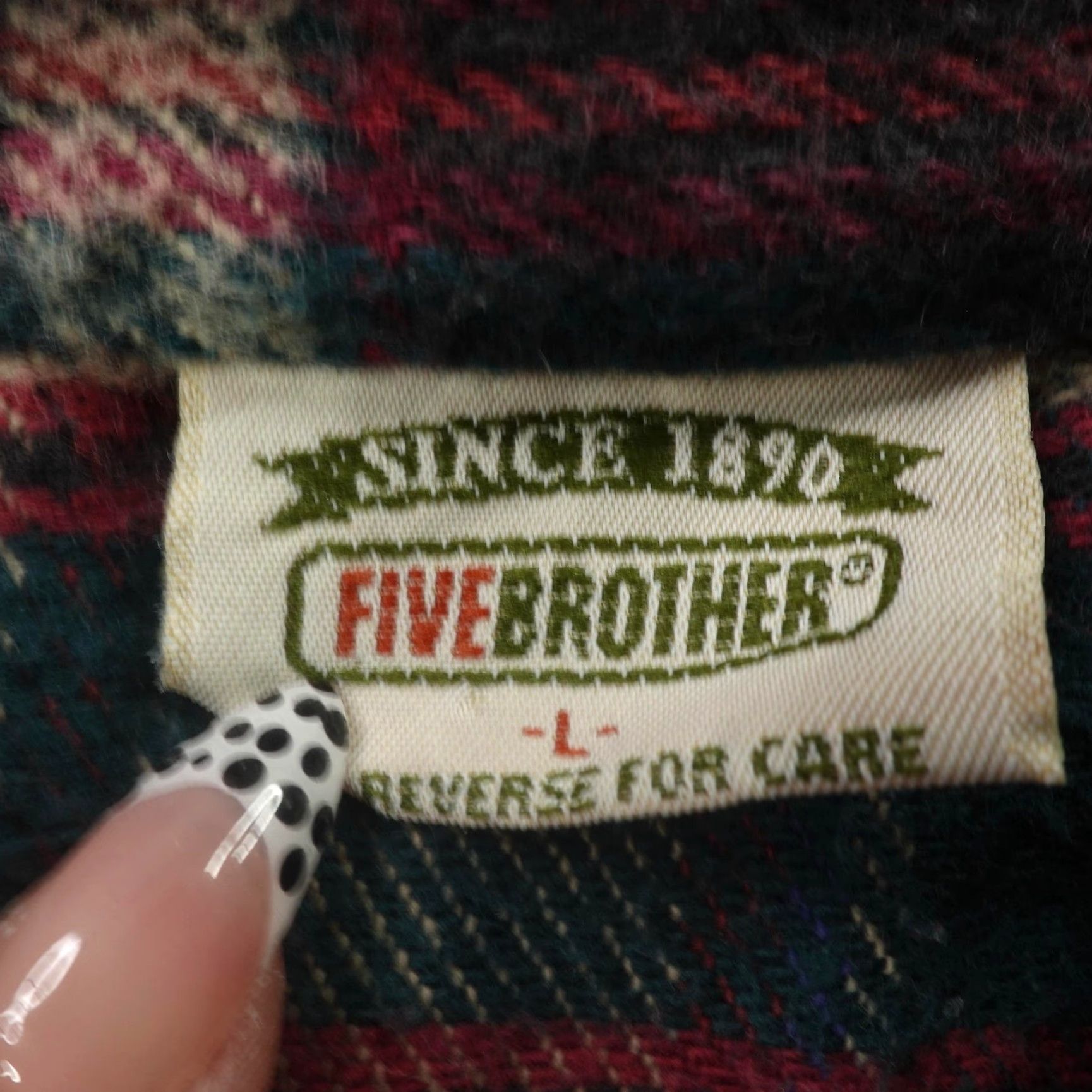 Vintage VINTAGE Five Brother Shirt Mens Large Red Green Plaid Flannel Button-Up Utility Size US L / EU 52-54 / 3 - 7 Thumbnail