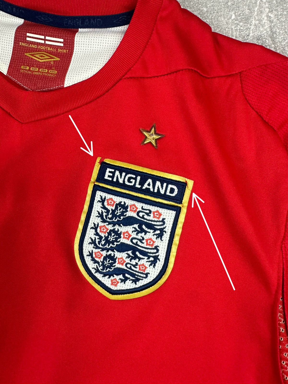 Umbro Umbro England National Team #9 Rooney 2006/08 Away Jersey Size US L / EU 52-54 / 3 - 7 Thumbnail