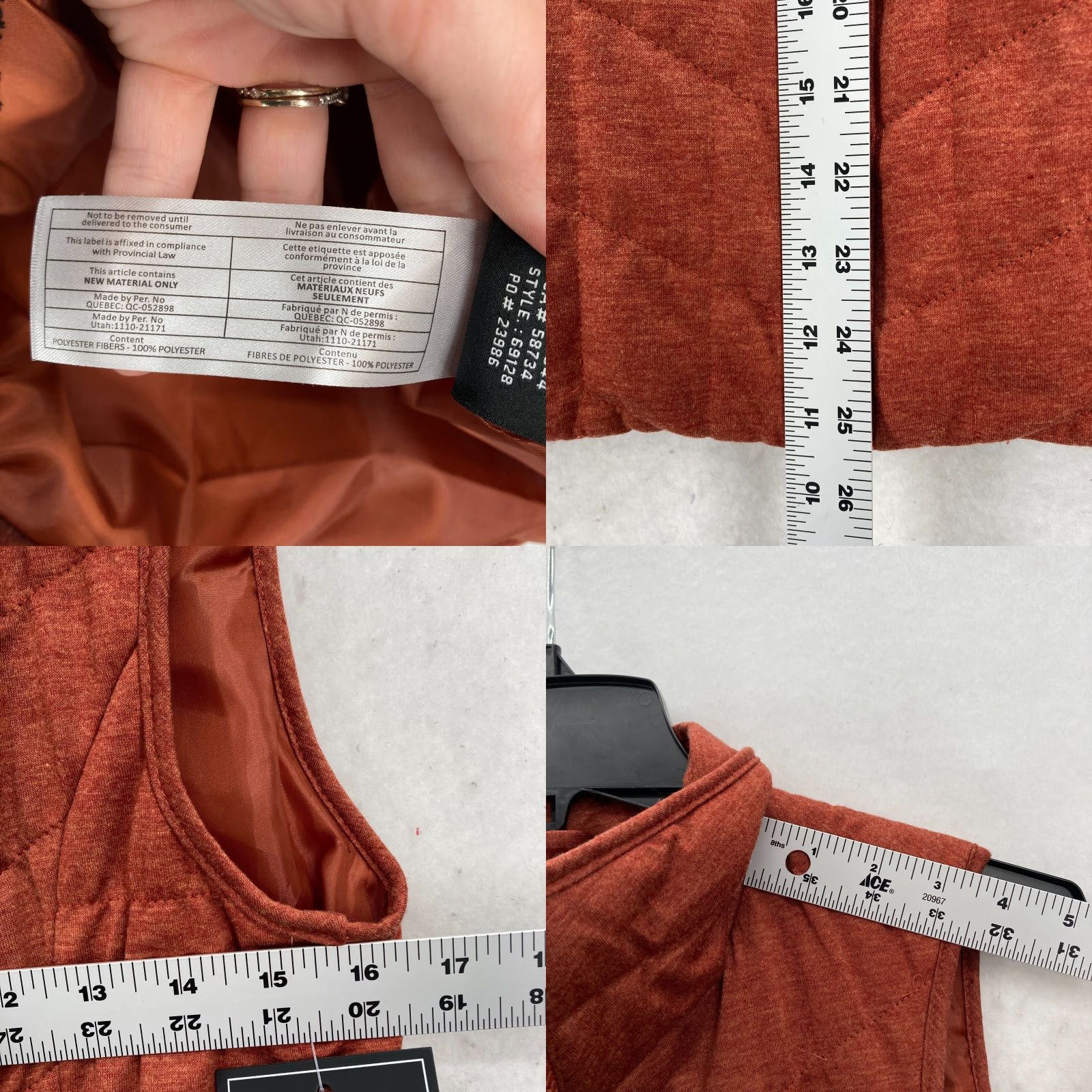 Vintage Bagatelle Owla Quilted Vest Women's Small Burnt Orange NWT Quilted Vest Bagatelle Owla NWT Burnt Orange Women's Small Quilted Vest Size S / US 4 / IT 40 - 8 Thumbnail