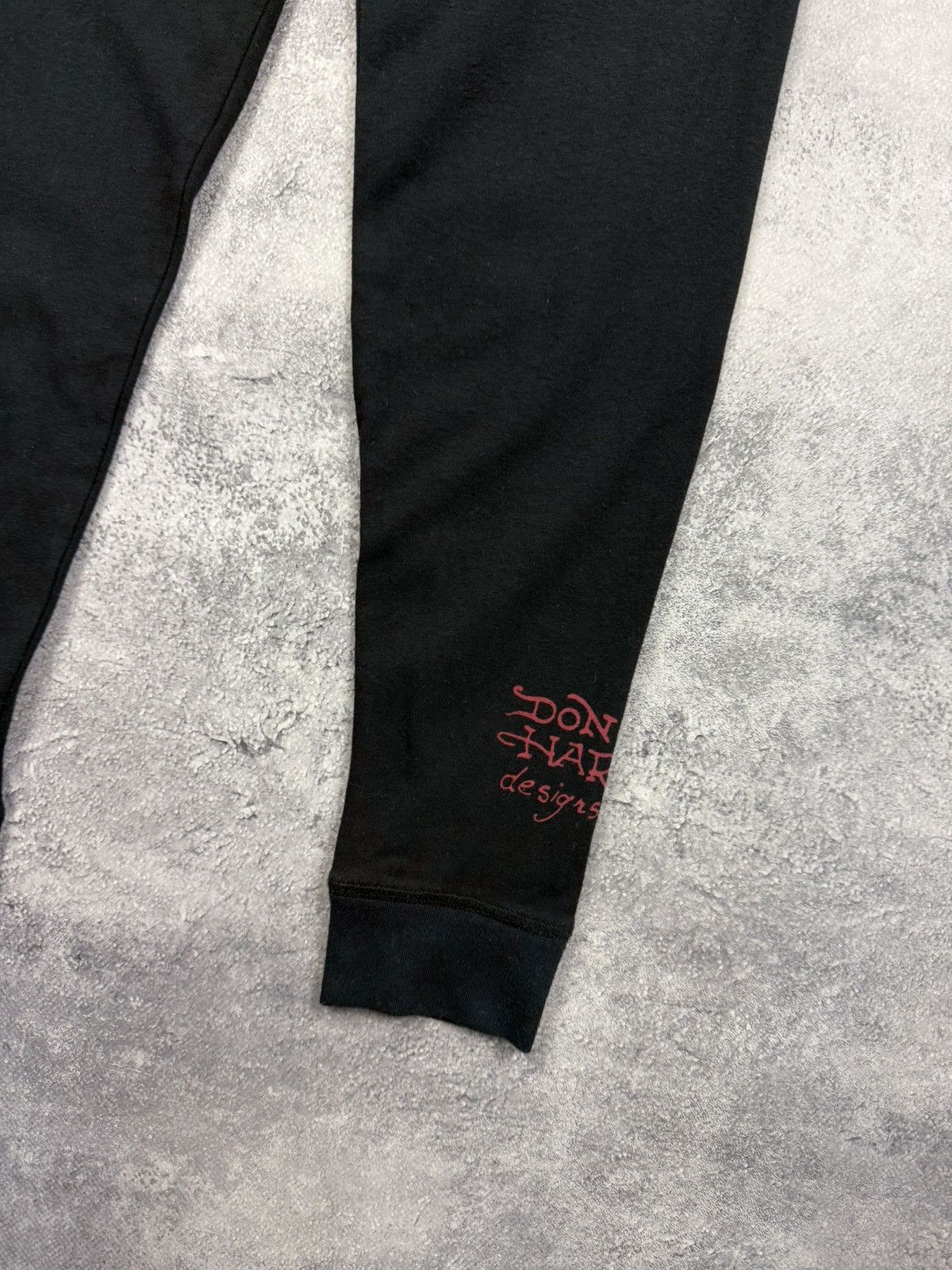 Ed Hardy Ed Hardy by Christian Audigier Black Leggings Y2K Steetwear Size 26" / US 2 / IT 38 - 10 Thumbnail