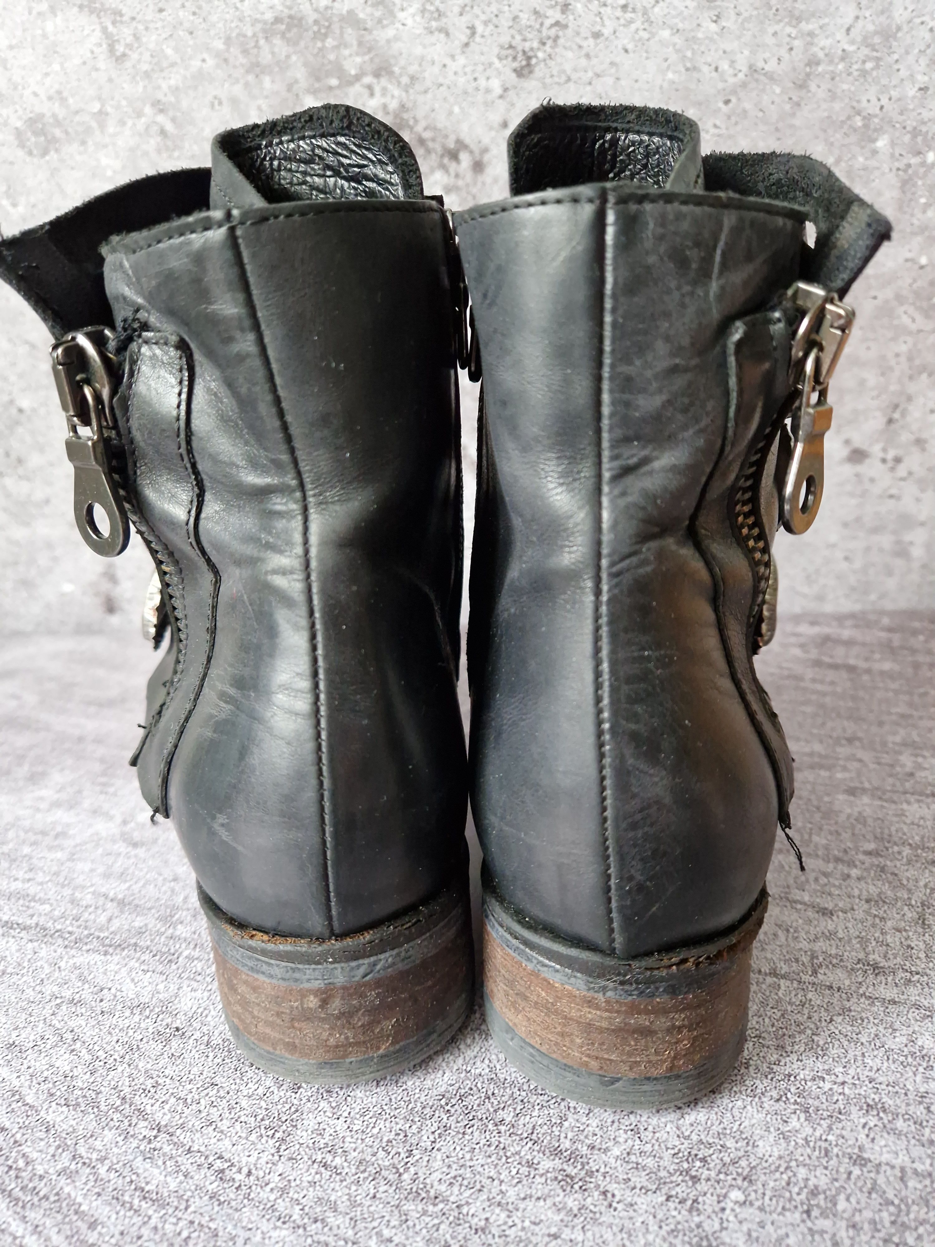 Japanese Brand Faded leather metal futuristic boots Size US 6 / IT 36 - 7 Thumbnail