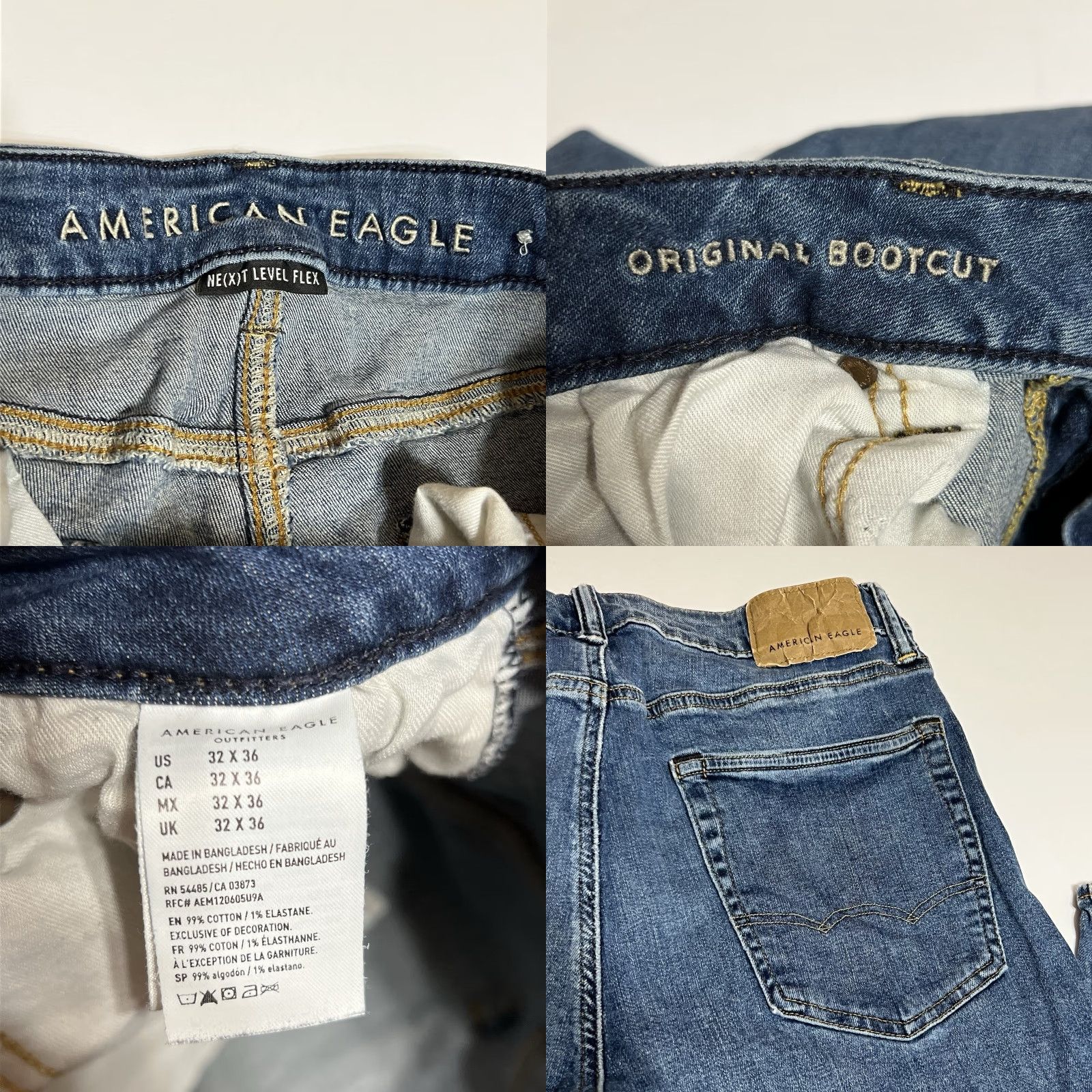 American Eagle Outfitters American Eagle Outfitters Original Boot Jeans Mens 32x36 Blue Denim Bootcut 5-Pocket Mid Rise Regular Size 32 Casual Fit USA Theme Size US 32 / EU 48 - 8 Thumbnail