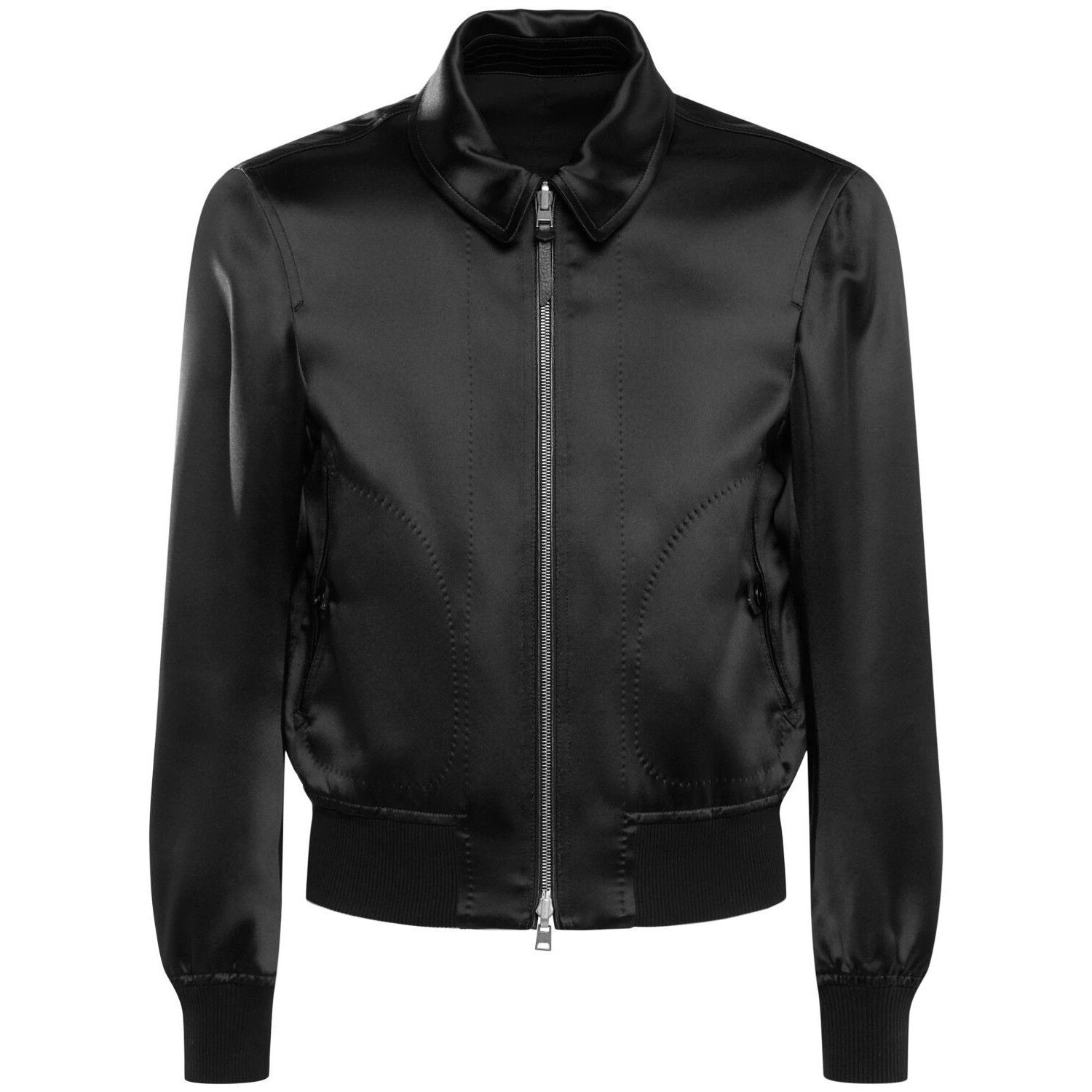Tom Ford TOM FORD $6490 Black Silk/Satin Reversible Jacket New & Auth Size US L / EU 52-54 / 3 - 1 Thumbnail
