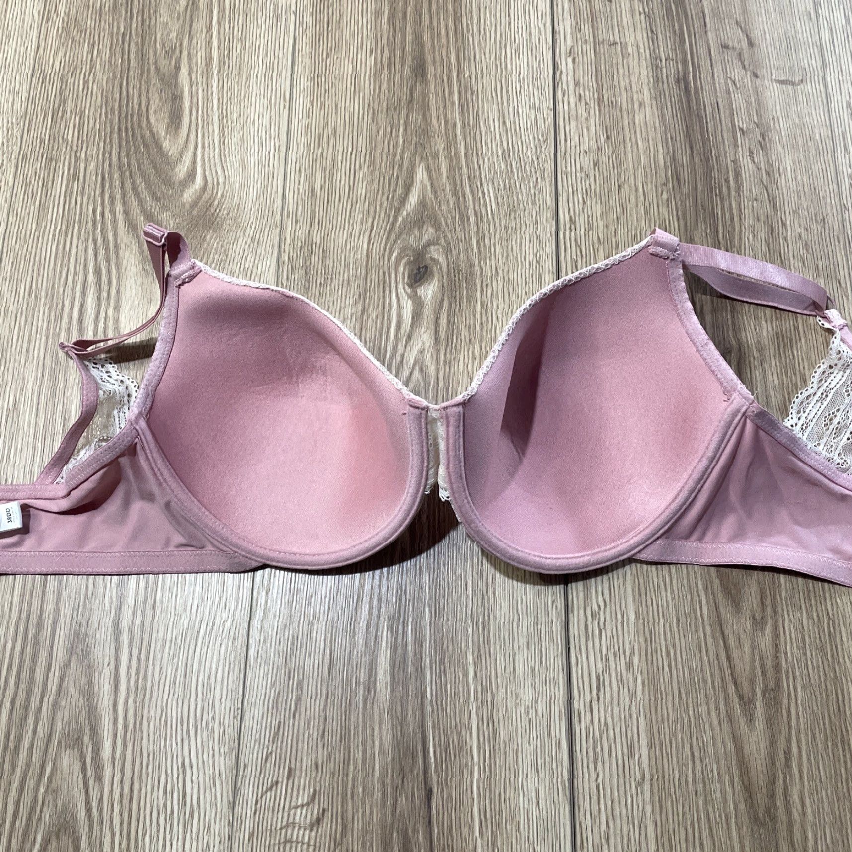 Laura Ashley VINTAGE Laura Ashley Women's Bra 38DD Push Up Pink Underwire Lingerie Size ONE SIZE - 4 Thumbnail
