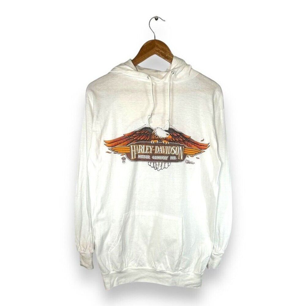 Harley Davidson Vintage 1985 Harley Davidson California Graphic Hooded Swea Size US L / EU 52-54 / 3 - 1 Thumbnail