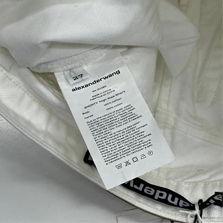 Alexander Wang Alexander Wang High-Waist White Shorts for Women - Size 27" / US 4 / IT 40 - 2 Thumbnail