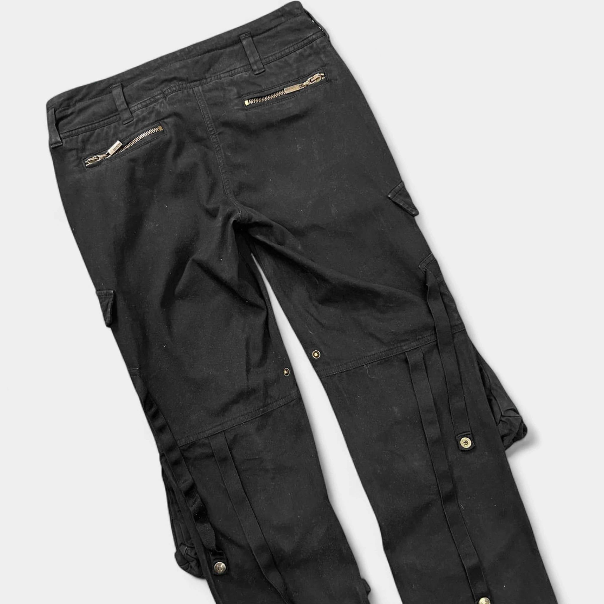 Just Cavalli Just Cavalli 2000's Black Cargo Bondage Pants Size US 30 / EU 46 - 5 Thumbnail