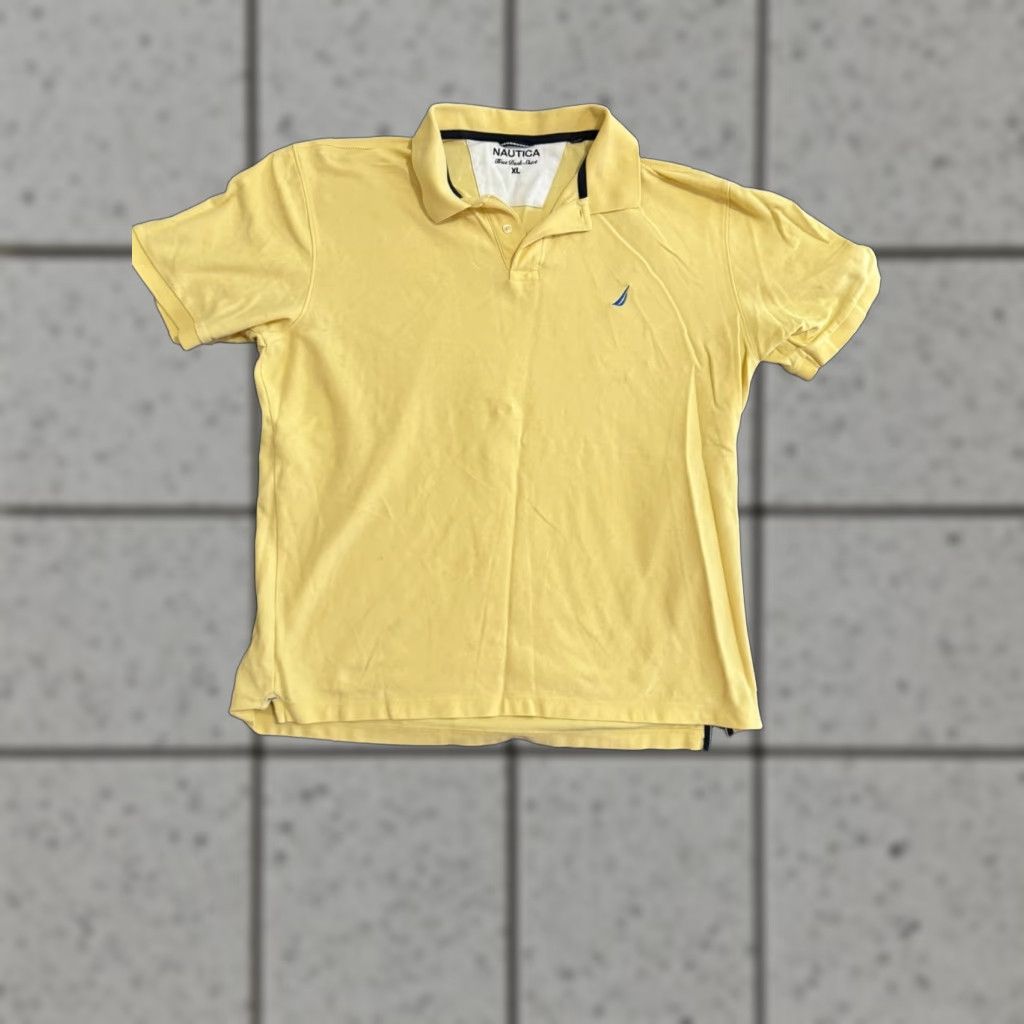 Nautica Nautica Polo Shirt Men XL Solid Performance Deck Short Sleeve Yellow Logo Boat Golf Classic Fit Size US XL / EU 56 / 4 - 1 Thumbnail