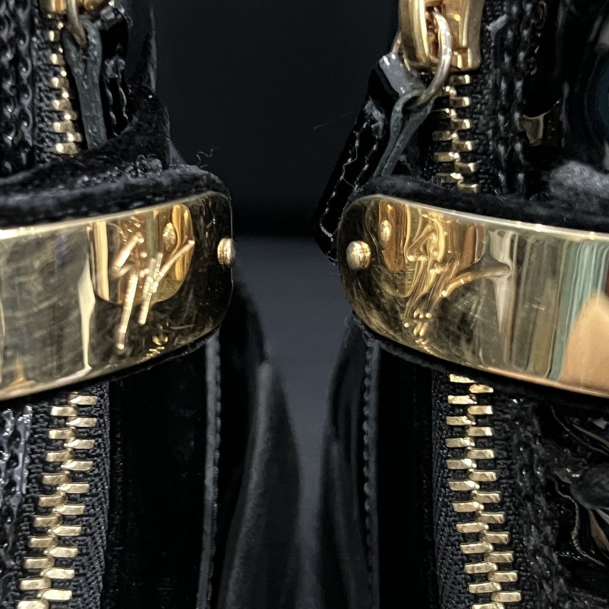 Giuseppe Zanotti Giuseppe Zanotti GZ Double Buckle Patent Silk High Tops Size US 7 / IT 37 - 12 Thumbnail