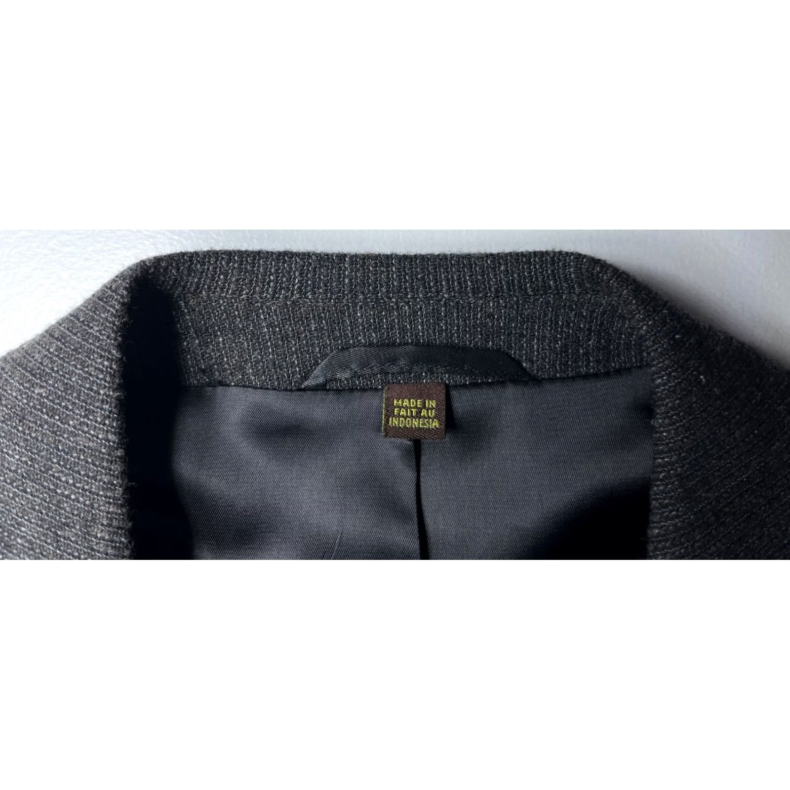 Vintage Kroon Men's Blazer Jacket Wool Cashmere Elbow Patches Size 40 Regular Brown Mens Blazer Jacket Size 40R - 6 Thumbnail