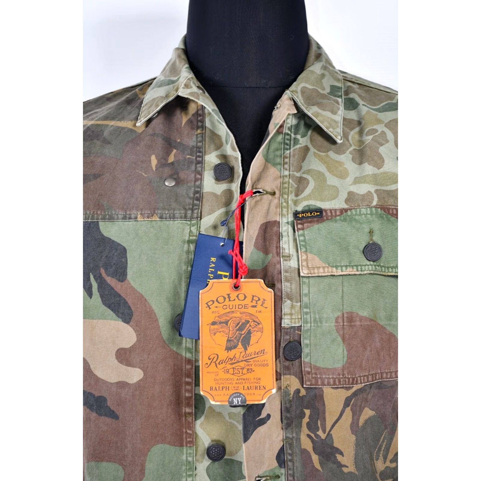 Polo Ralph Lauren Polo Ralph Lauren Military Army Camo Soldiers Fatigue Patchwork Jacket XS Mens Camouflage Navy? Size US XS / EU 42 / 0 - 6 Thumbnail