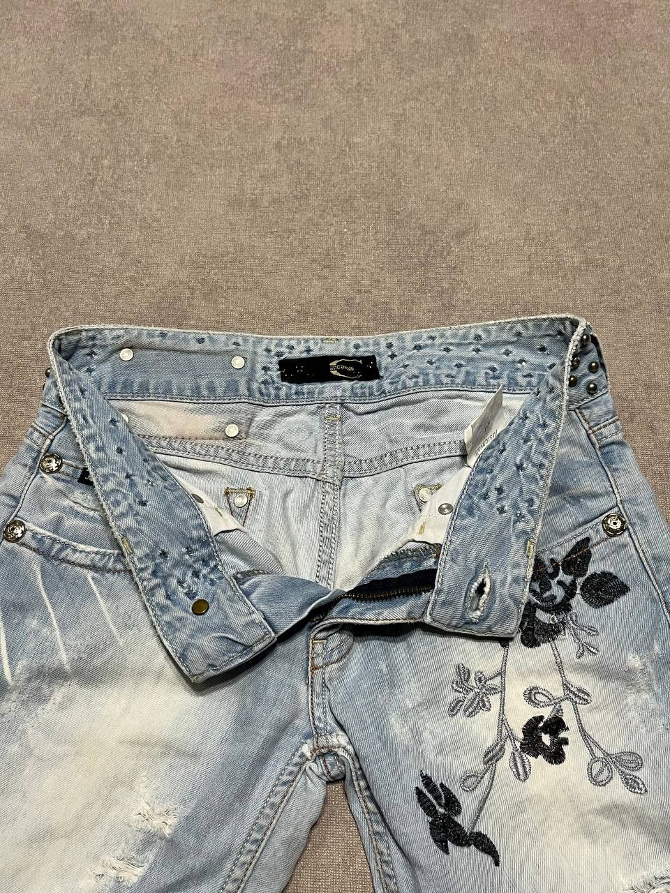 Just Cavalli Roberto Just Cavalli Women`s Short Denim Logo Print Size 26" / US 2 / IT 38 - 11 Thumbnail