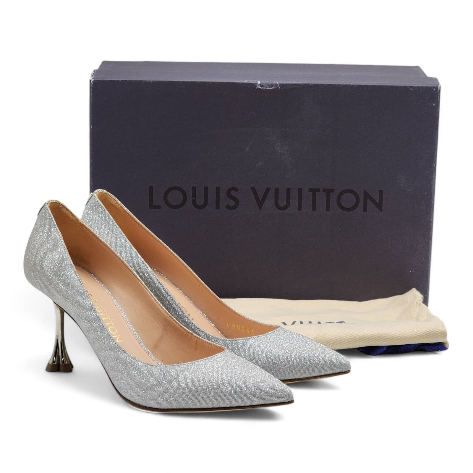 Louis Vuitton Blossom Pumps Glitter in Silver 35.5 5.5 NWB Size US 5.5 / IT 35.5 - 2 Thumbnail