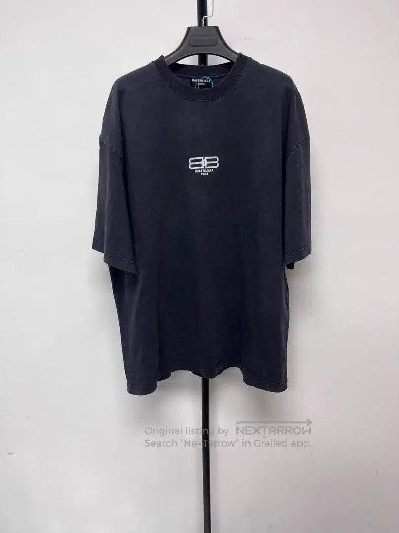 Balenciaga Balenciaga Logo Embroidered Crew Neck Short Sleeve T-shirt Size US XL / EU 56 / 4 - 1 Thumbnail