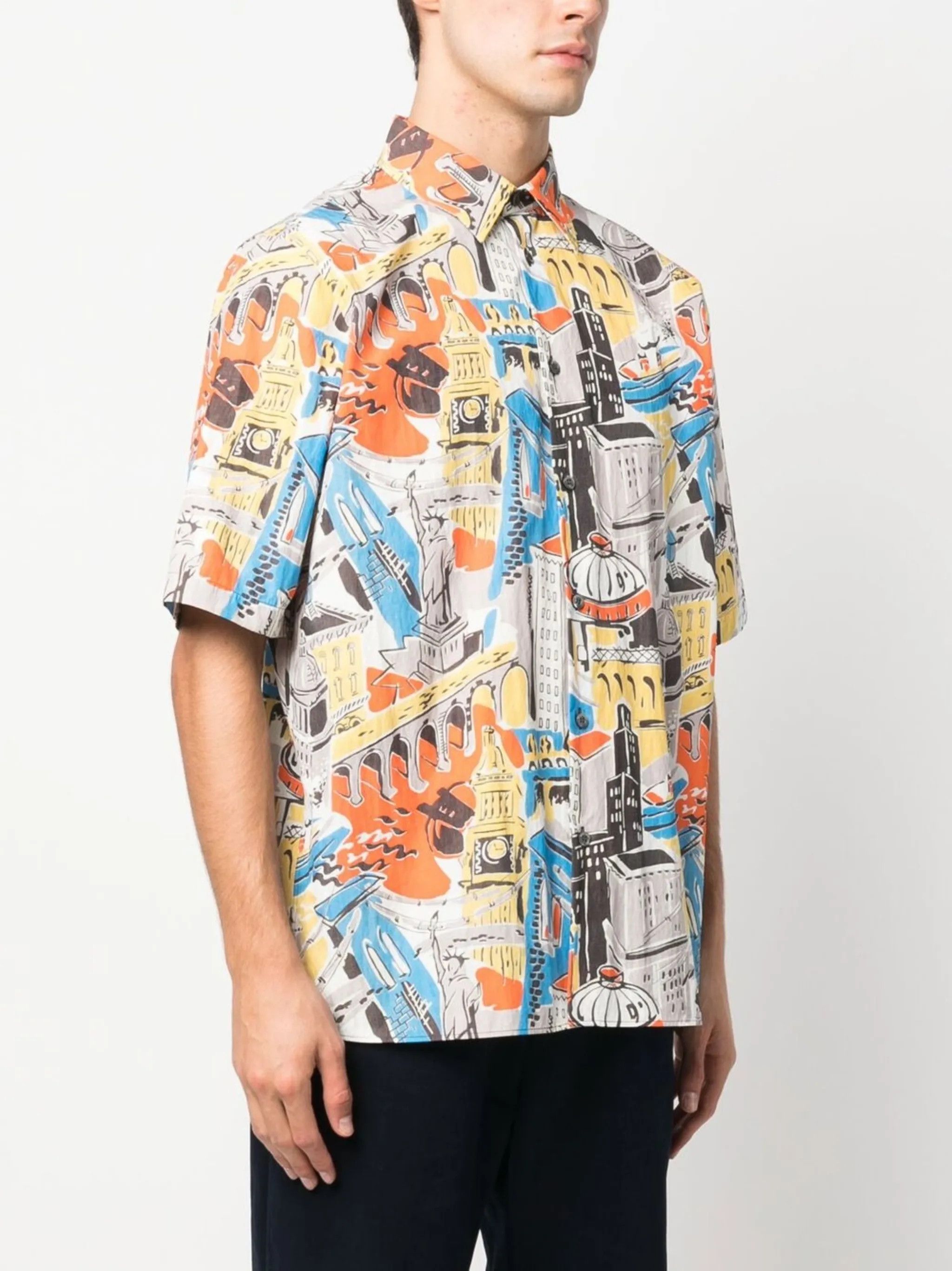Moschino o1y0225 Patterned Shirt in Multicolor Size US M / EU 48-50 / 2 - 3 Thumbnail